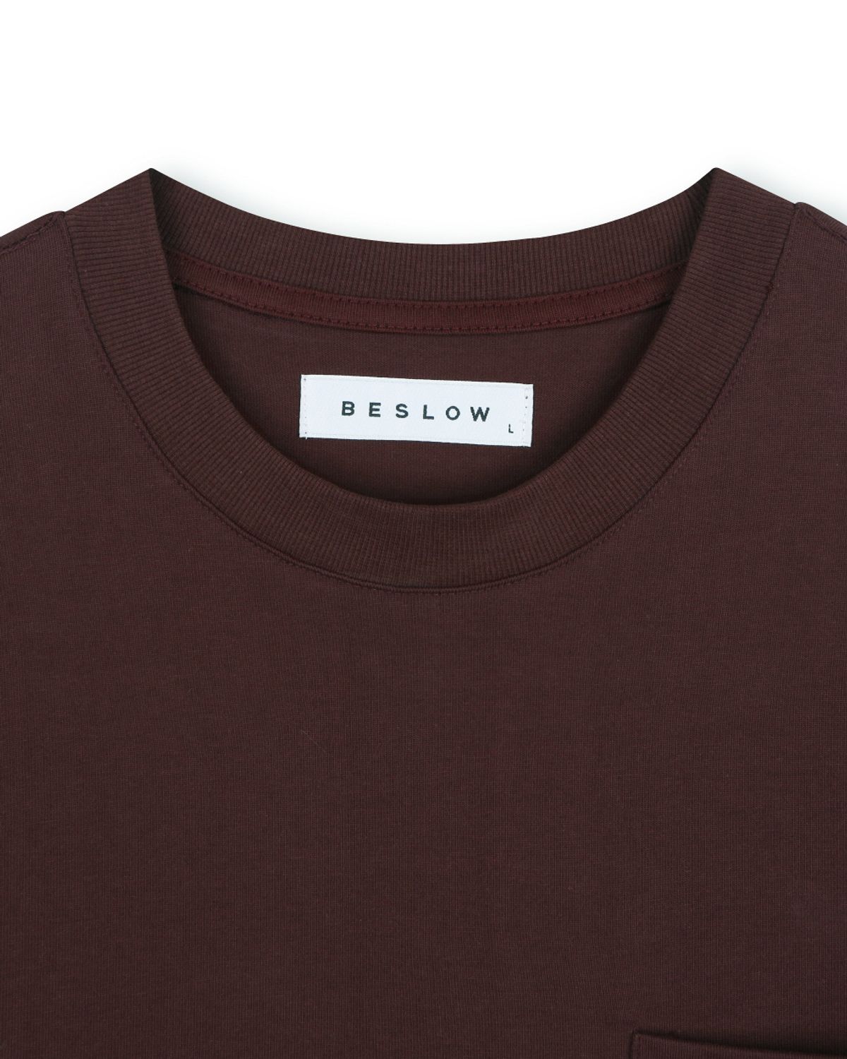 비슬로우(BESLOW) SLIM FIT T-SHIRT BURGUNDY