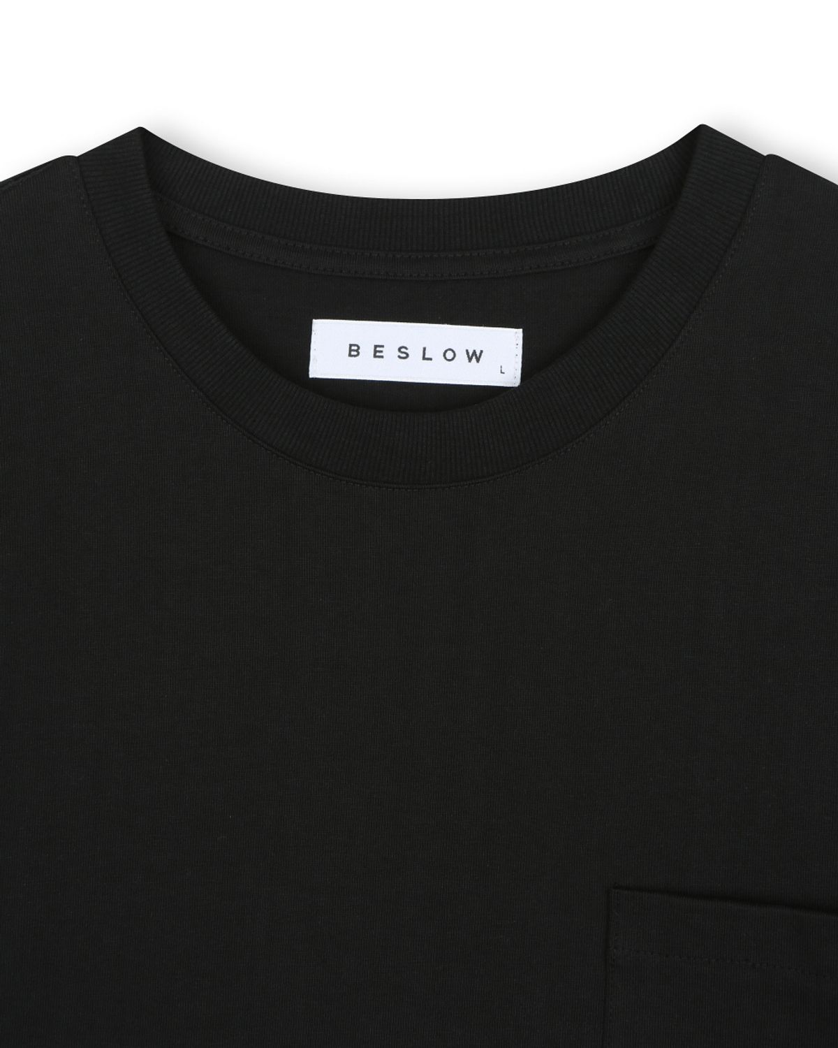 비슬로우(BESLOW) SLIM FIT T-SHIRT BLACK