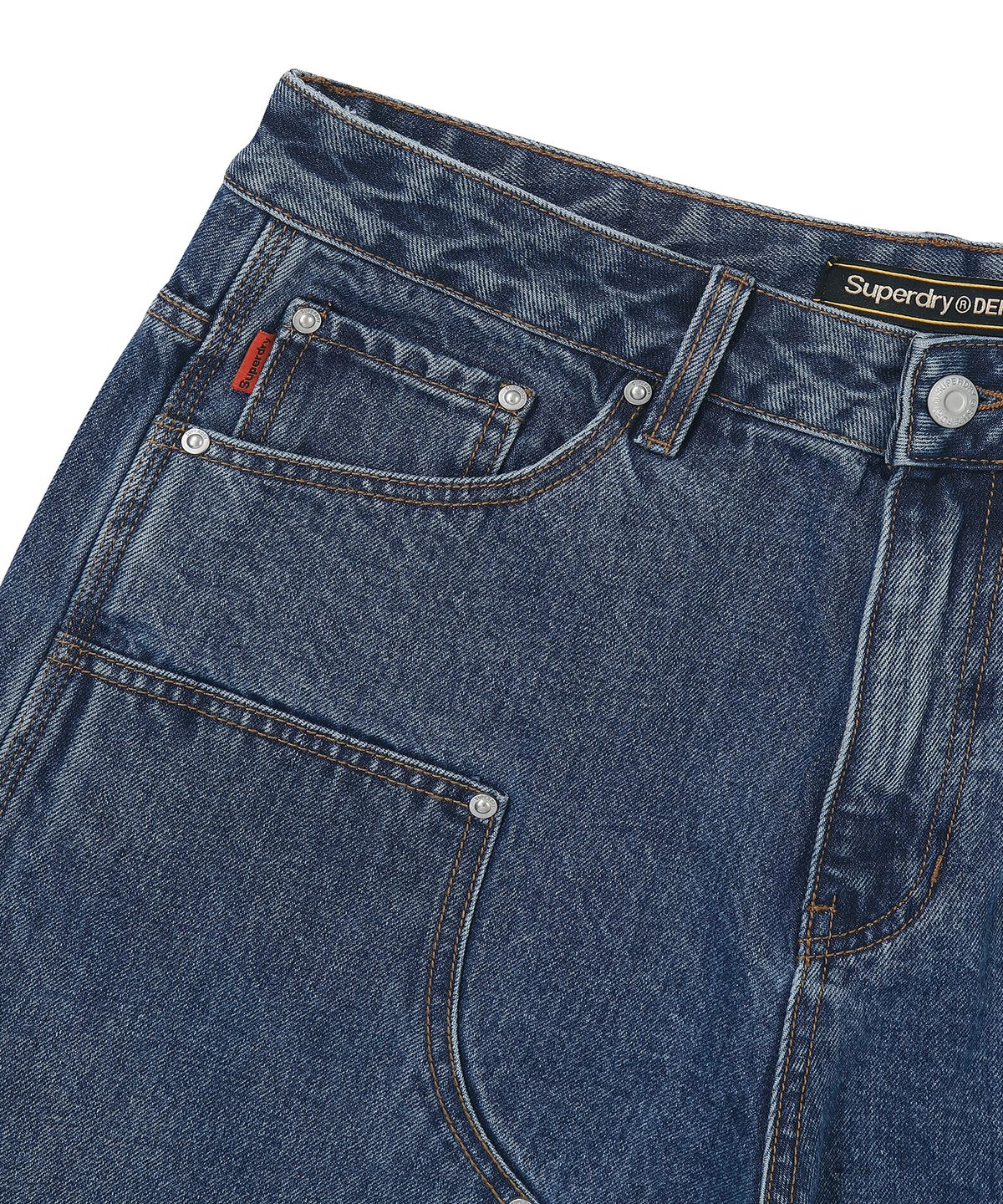 슈퍼드라이(SUPERDRY) 데님 카펜터 버뮤다 쇼츠 미디움 인디고