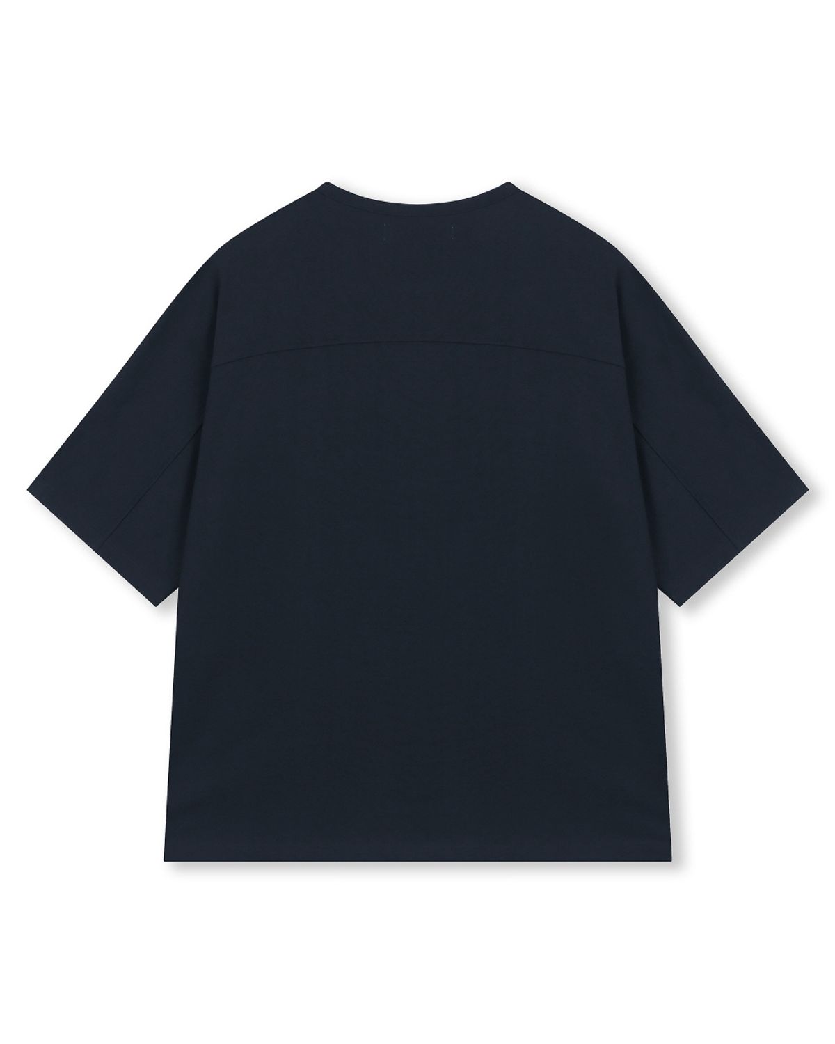 비슬로우(BESLOW) LOOSE FIT HENLEY NECK T-SHIRT NAVY