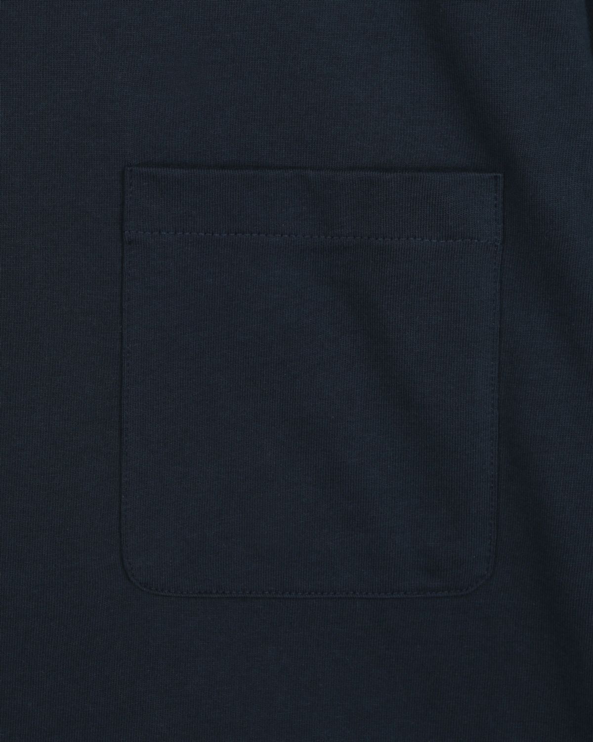 비슬로우(BESLOW) LOOSE FIT HENLEY NECK T-SHIRT NAVY
