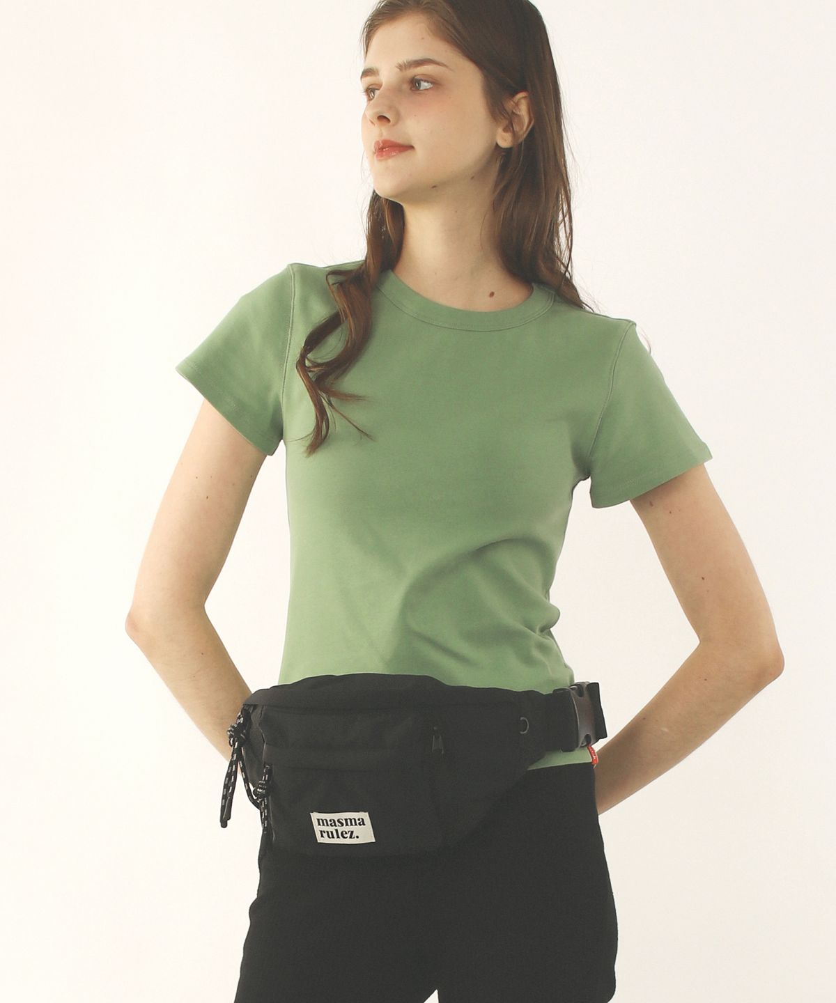 마스마룰즈(MASMARULEZ) mama sling waist bag _ Black