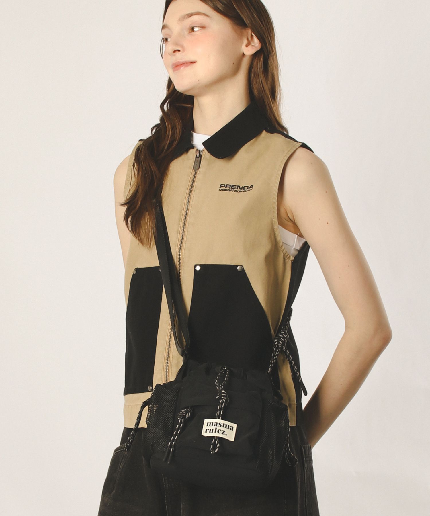 MUSINSA | MASMARULEZ Nylon rope mini cross bag_Black