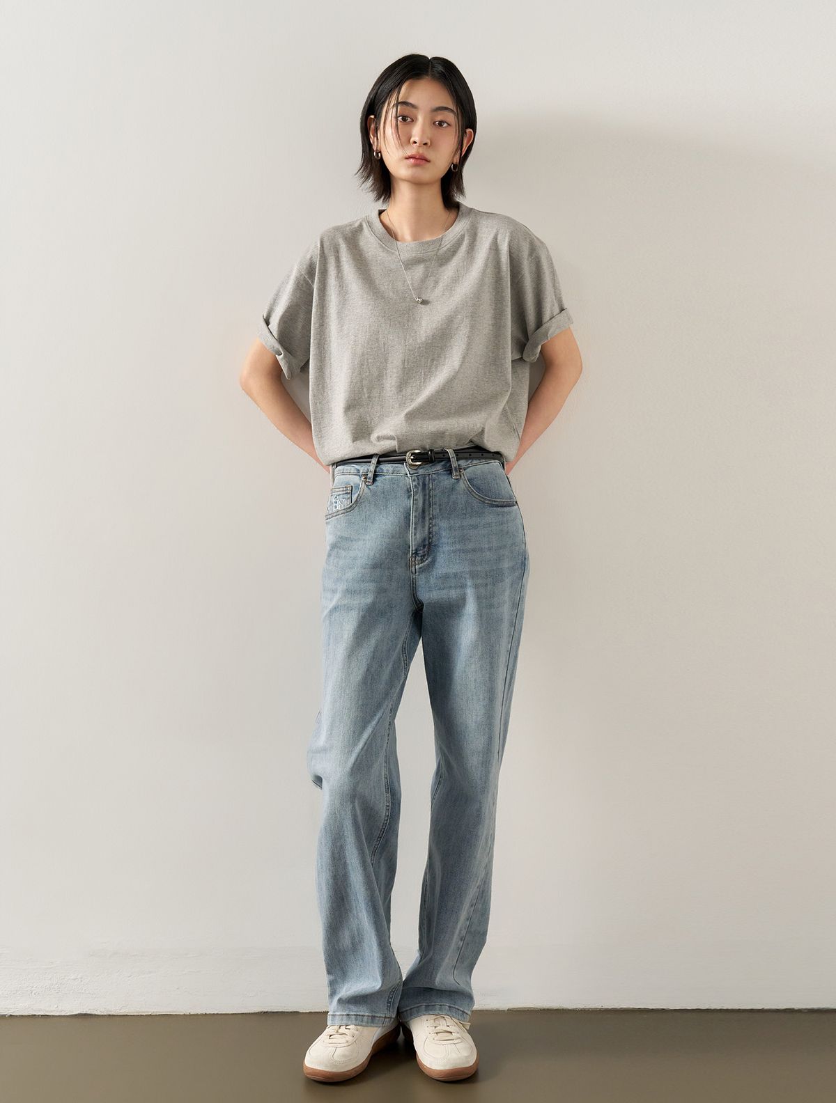 제너럴아이디어(GENERALIDEA) UNISEX 데일리 코튼 반팔티 [MELANGE GREY] / SBE2U01007