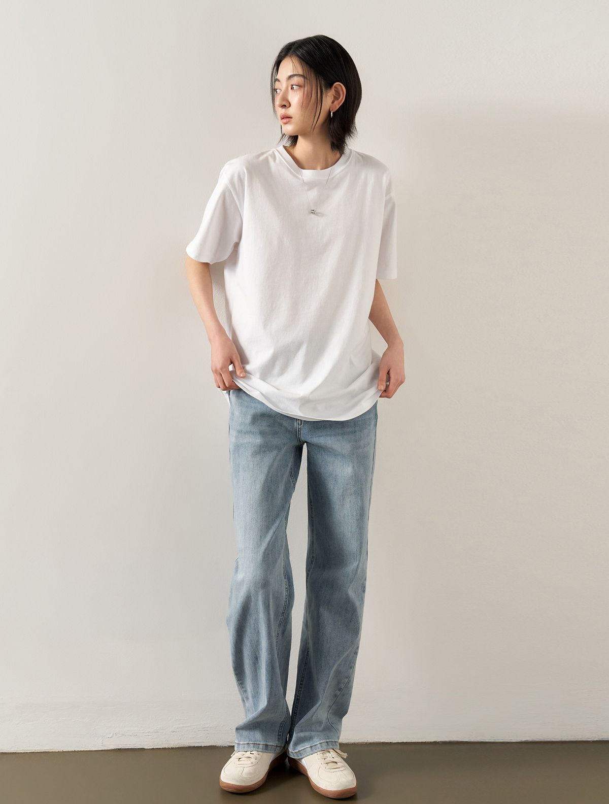 제너럴아이디어(GENERALIDEA) UNISEX 데일리 코튼 반팔티 [WHITE] / SBE2U01007