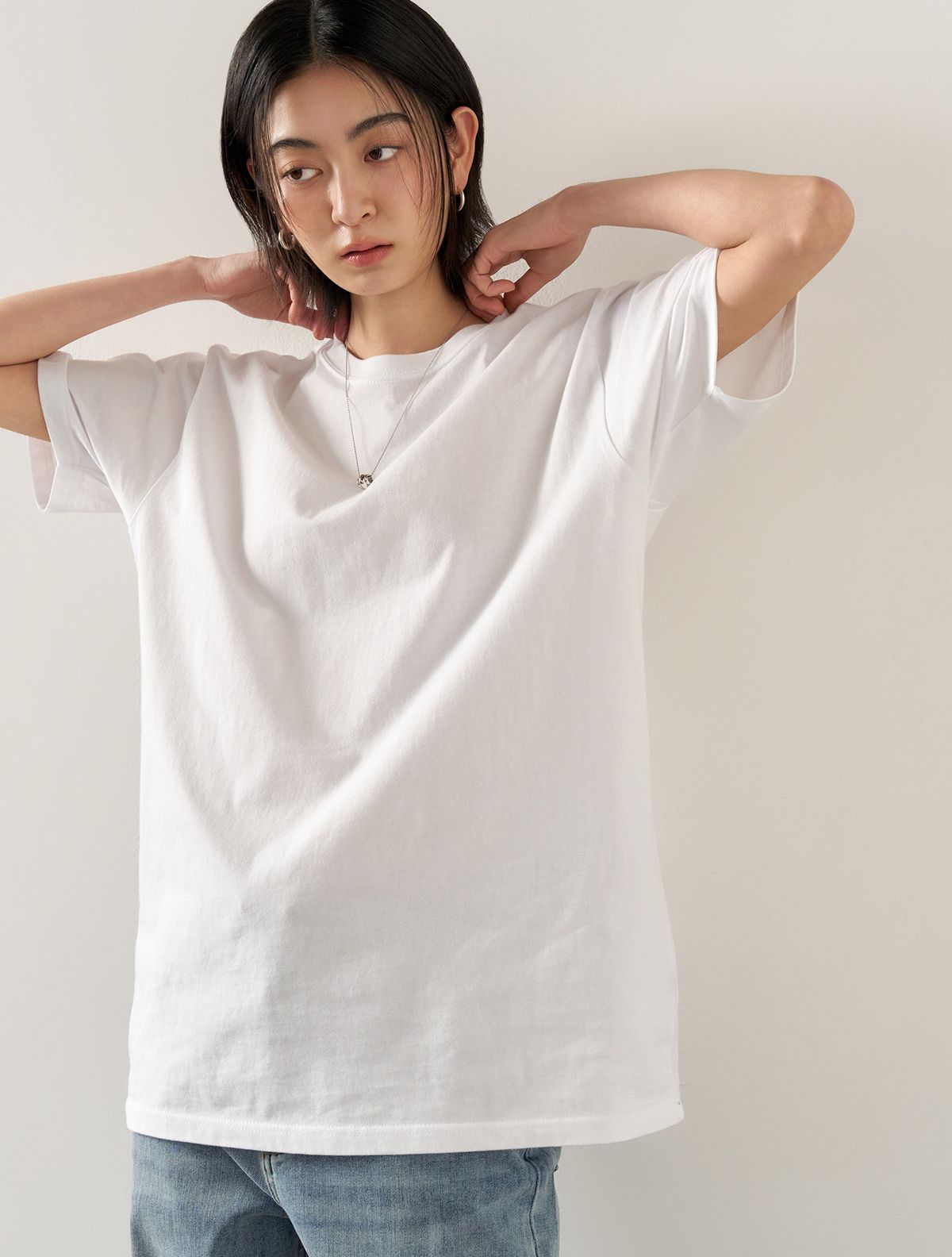 제너럴아이디어(GENERALIDEA) UNISEX 데일리 코튼 반팔티 [WHITE] / SBE2U01007