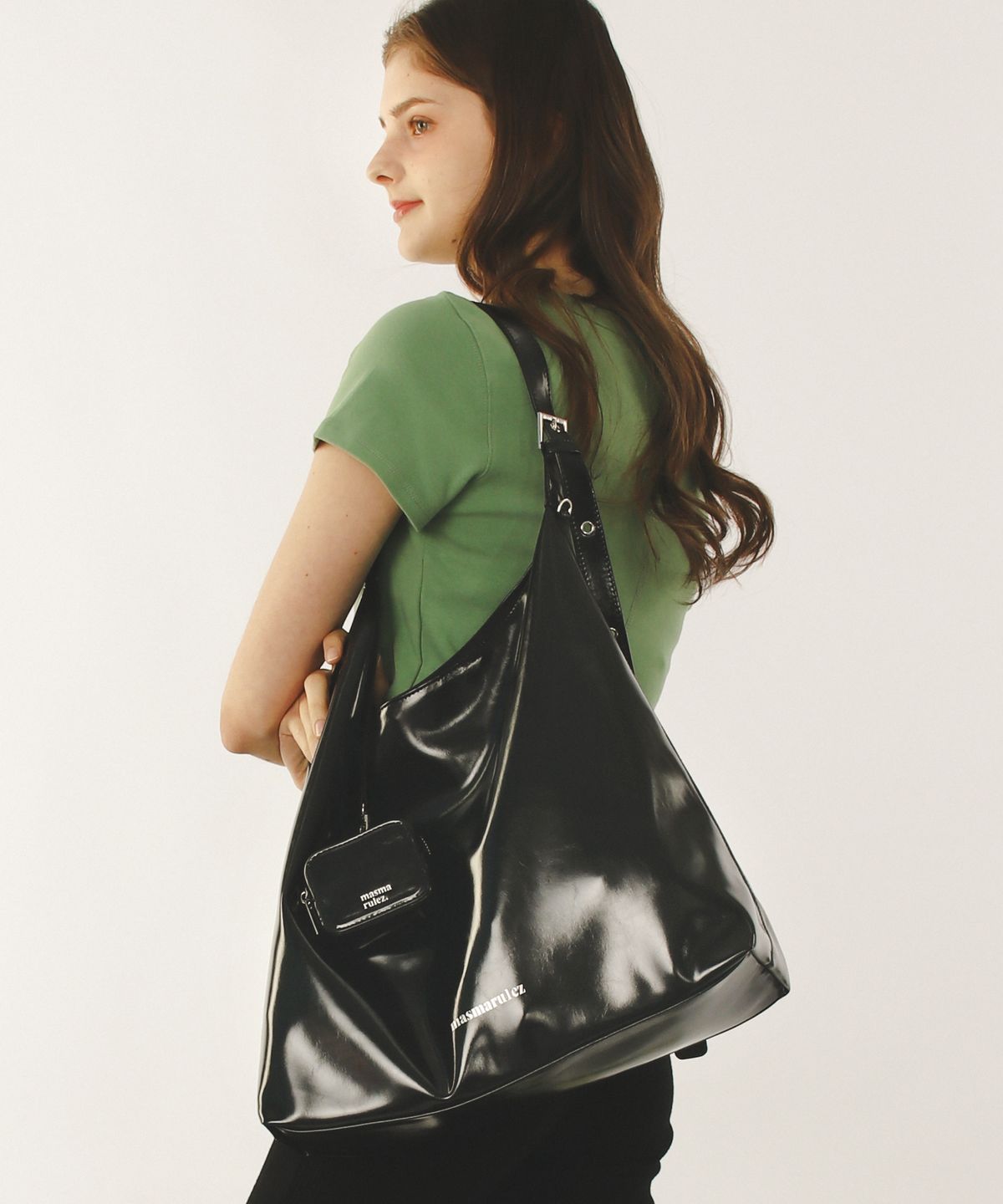 마스마룰즈(MASMARULEZ) [파우치세트] Bella Leather Shoulder Bag_Black
