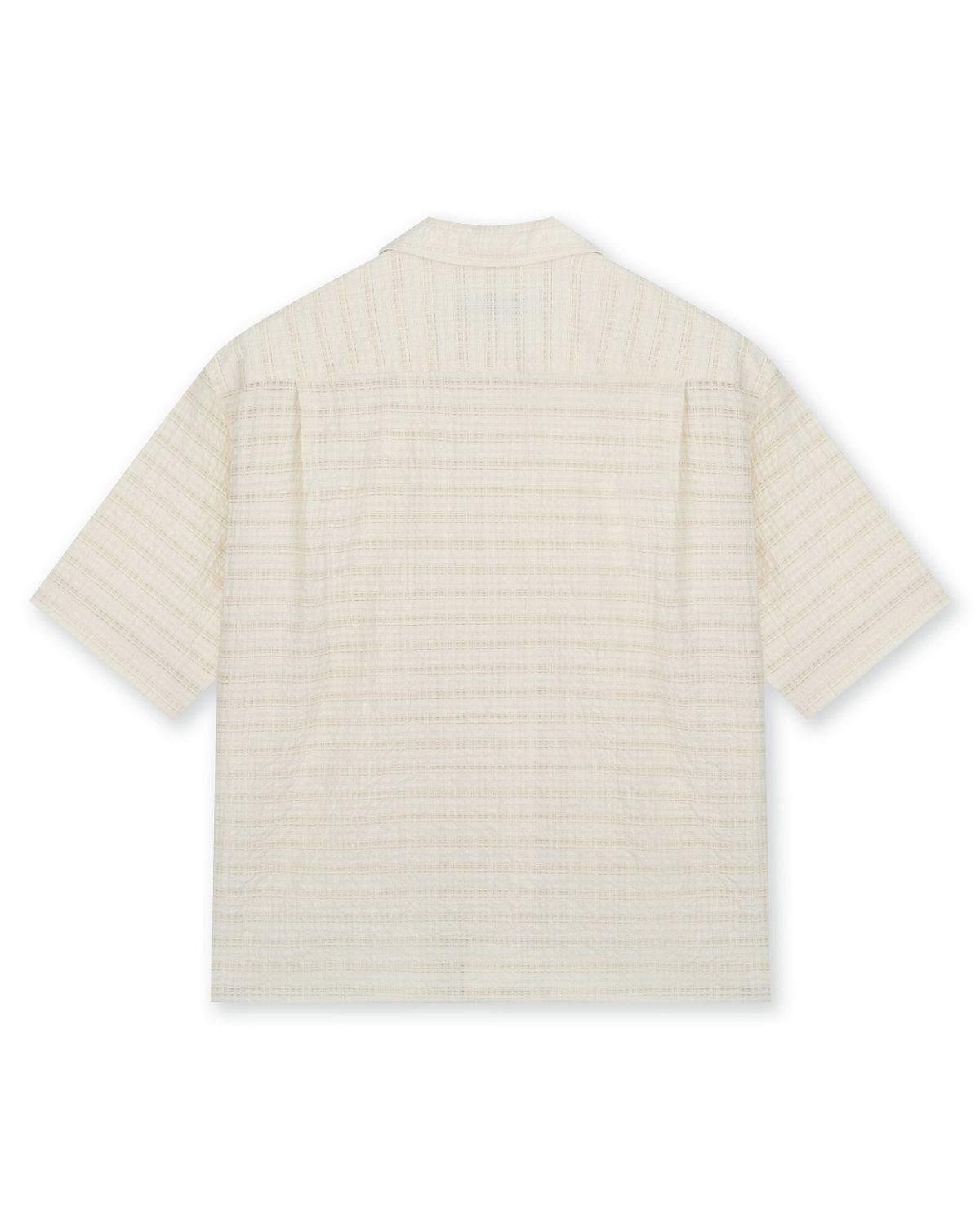 비슬로우(BESLOW) RELAXED CHECK HALF SHIRT CREAM