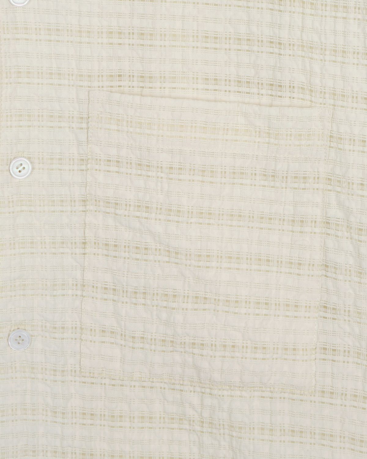 비슬로우(BESLOW) RELAXED CHECK HALF SHIRT CREAM