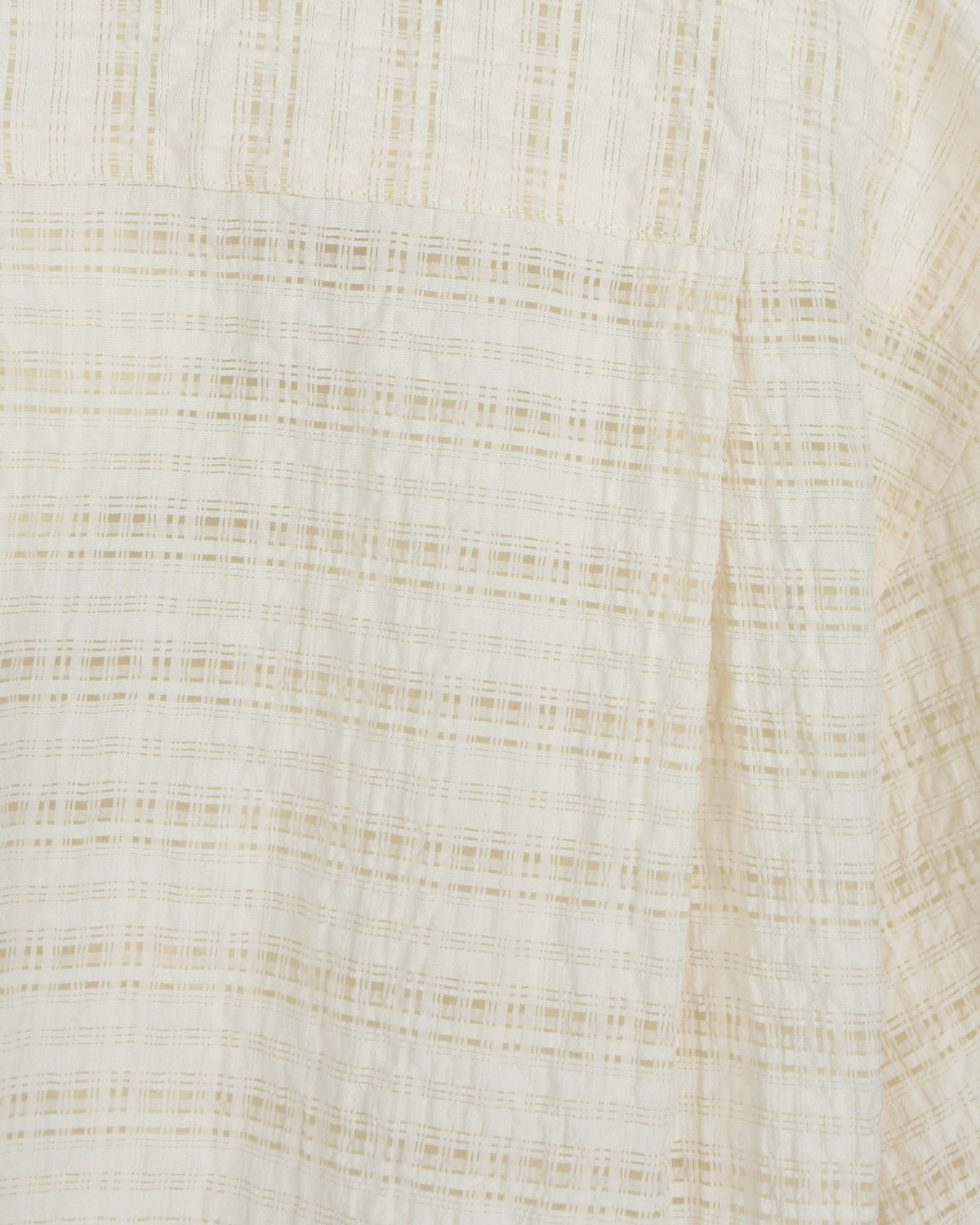 비슬로우(BESLOW) RELAXED CHECK HALF SHIRT CREAM
