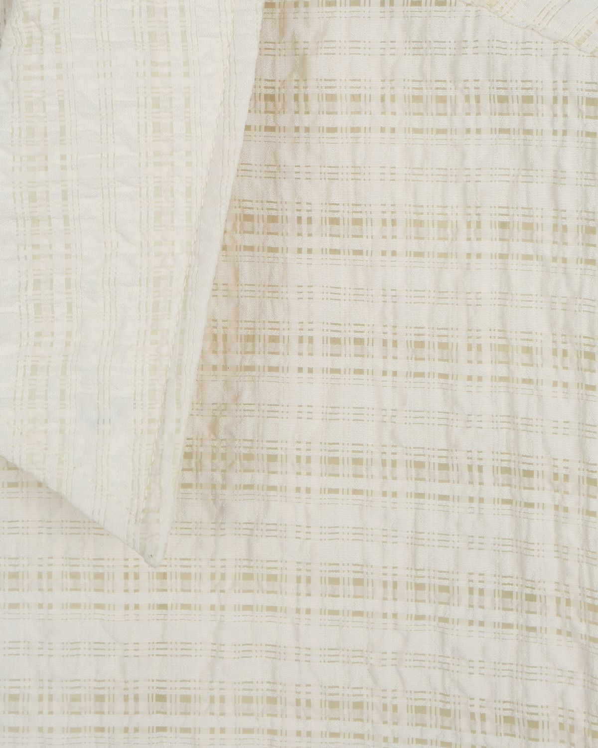 비슬로우(BESLOW) RELAXED CHECK HALF SHIRT CREAM