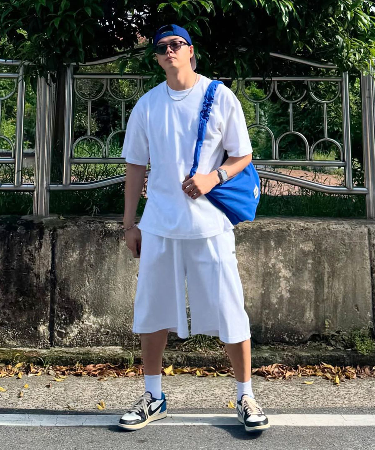 마스마룰즈(MASMARULEZ) Nylon 2way shirring hobo bag_Blue