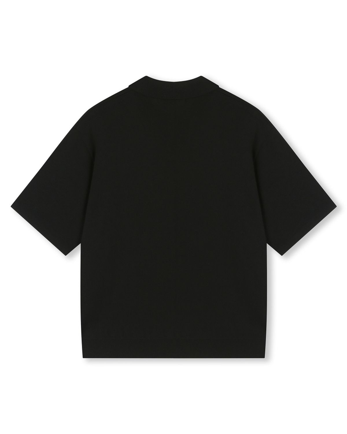 비슬로우(BESLOW) FINE KNIT POLO SHIRTS BLACK