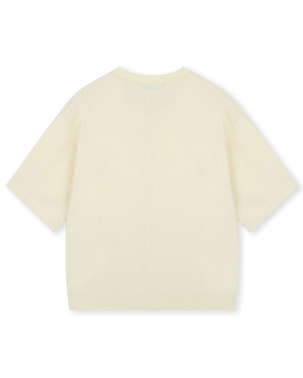 비슬로우(BESLOW) FINE KNIT HALF SLEEVE CARDIGAN IVORY