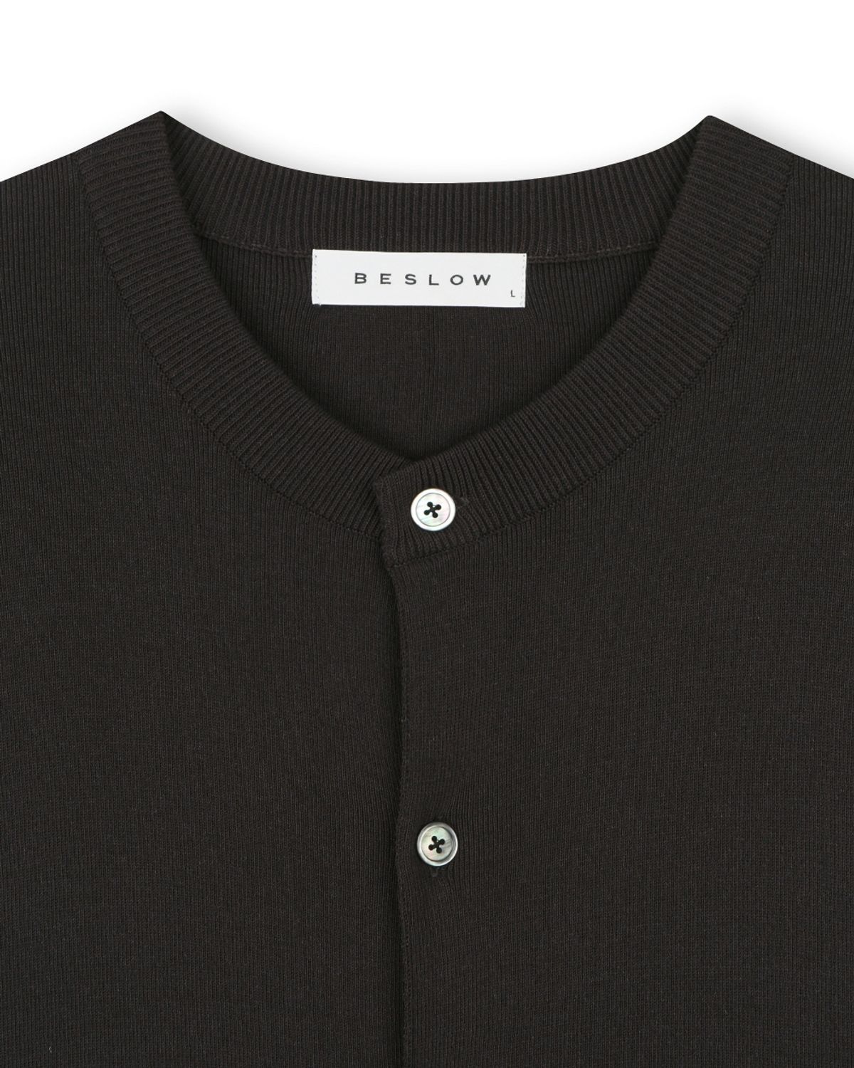 비슬로우(BESLOW) FINE KNIT HALF SLEEVE CARDIGAN BROWN