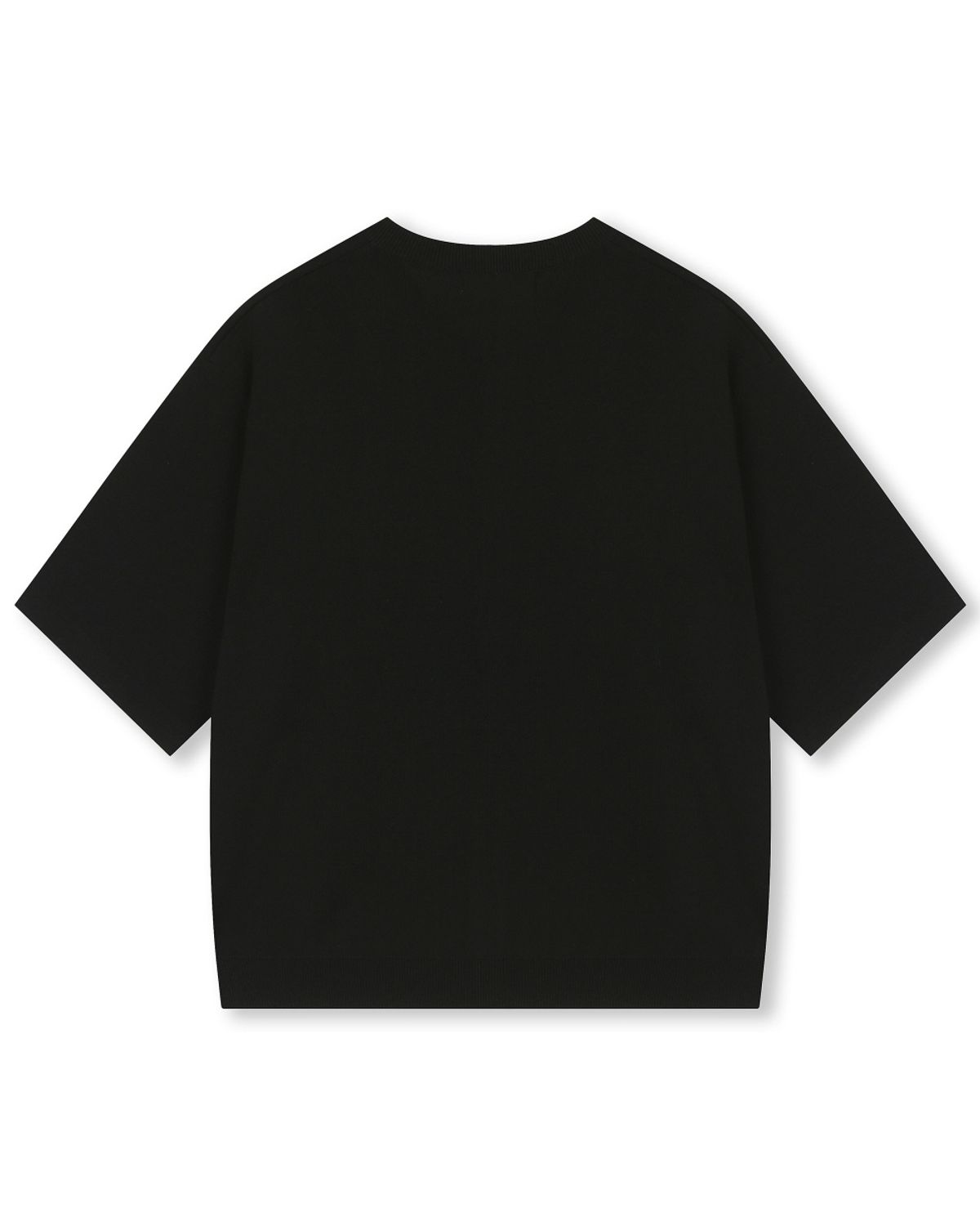 비슬로우(BESLOW) FINE KNIT HALF SLEEVE CARDIGAN BLACK