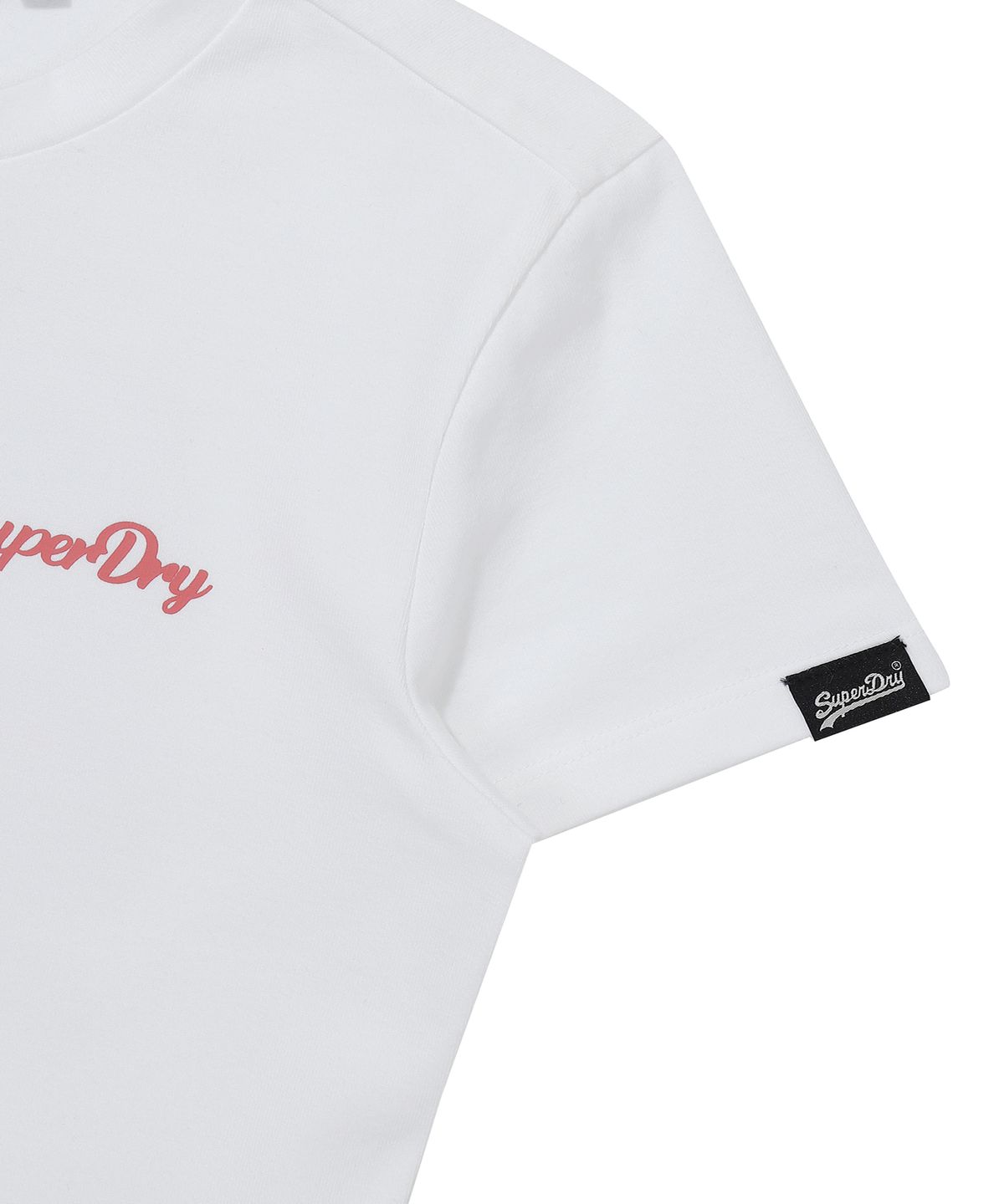 슈퍼드라이(SUPERDRY) W 비치 카 크롭 티셔츠 화이트