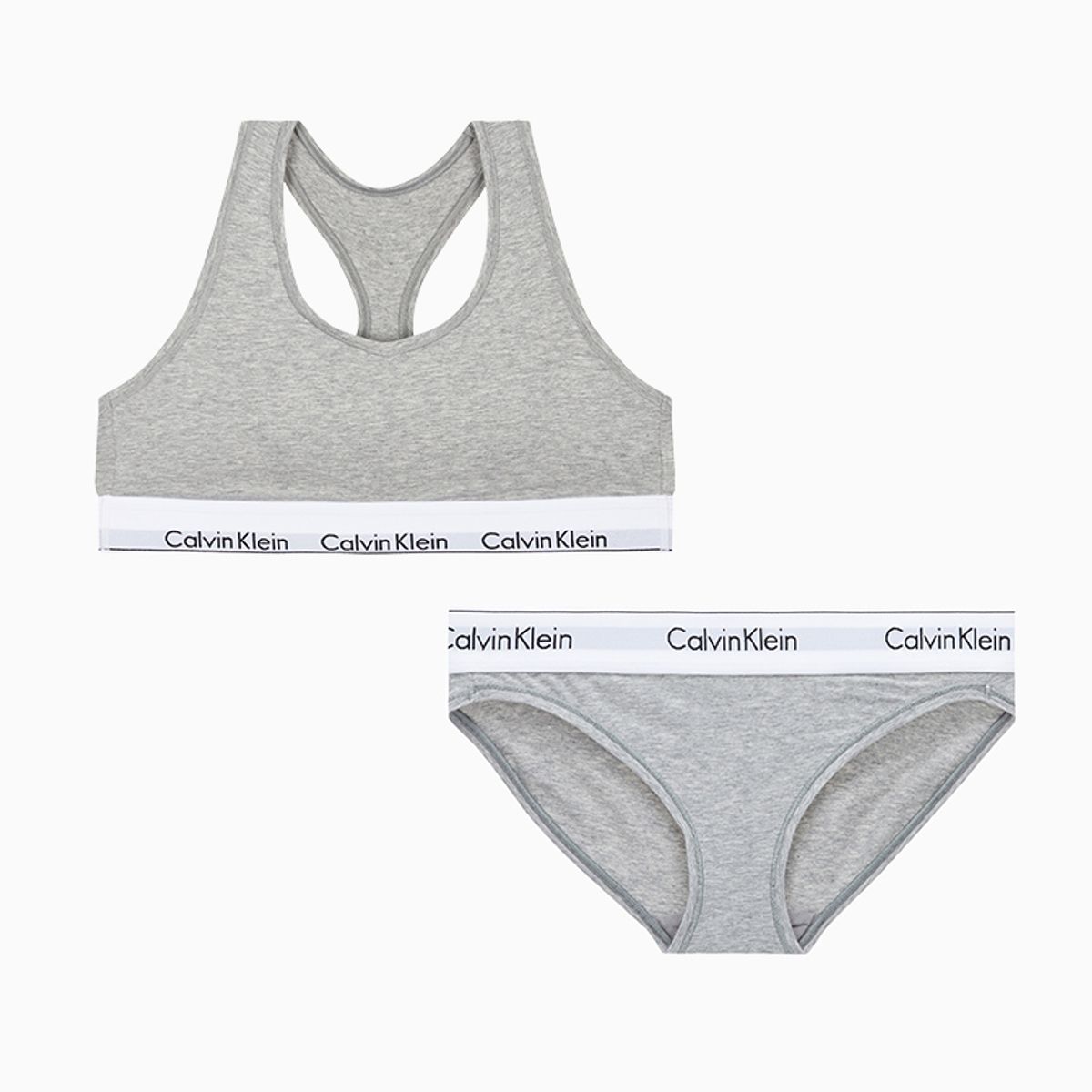 캘빈클라인 언더웨어(CALVIN KLEIN UNDERWEAR) 여성 아이콘 코튼 모달 AF 레이서백 브라렛 세트 (3 Color)