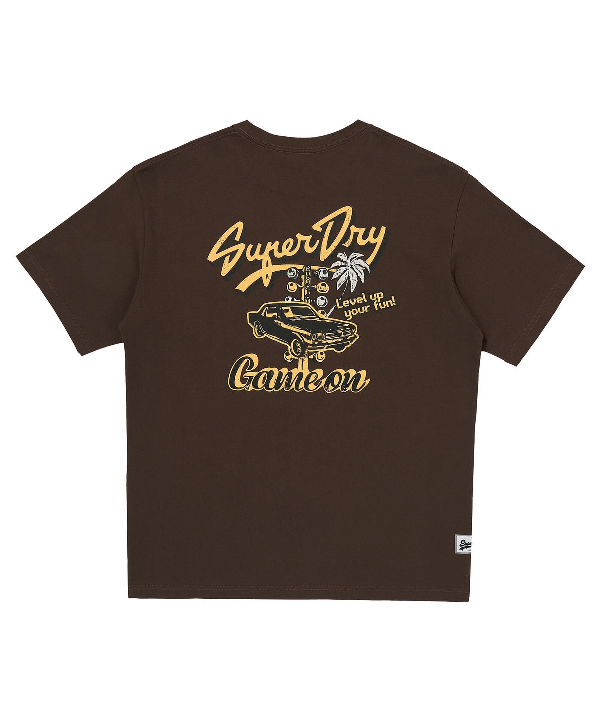 슈퍼드라이(SUPERDRY) 올드카 티셔츠 브라운