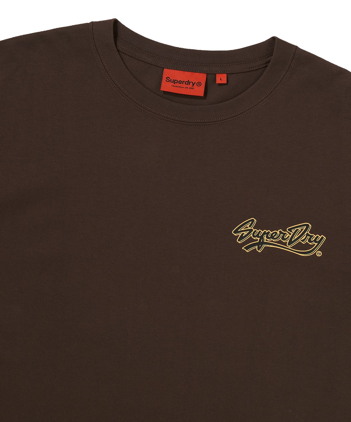 슈퍼드라이(SUPERDRY) 올드카 티셔츠 브라운
