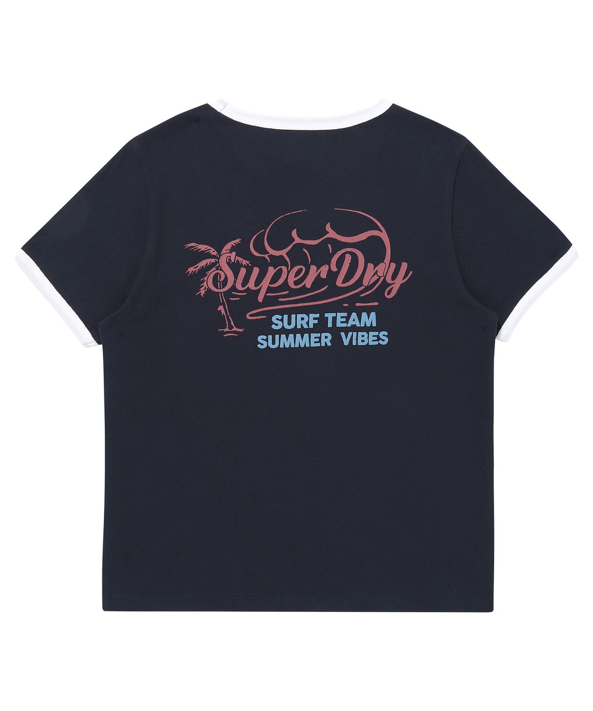 슈퍼드라이(SUPERDRY) W 서머 링거 티셔츠 다크 네이비