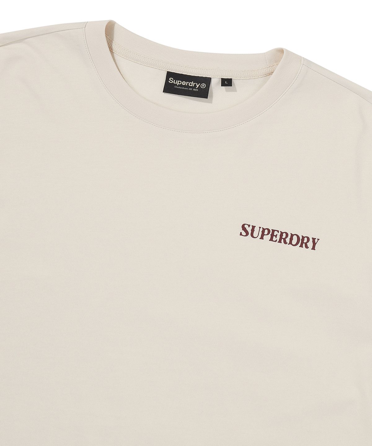 슈퍼드라이(SUPERDRY) 캐시 크롭 티셔츠 라이트 베이지