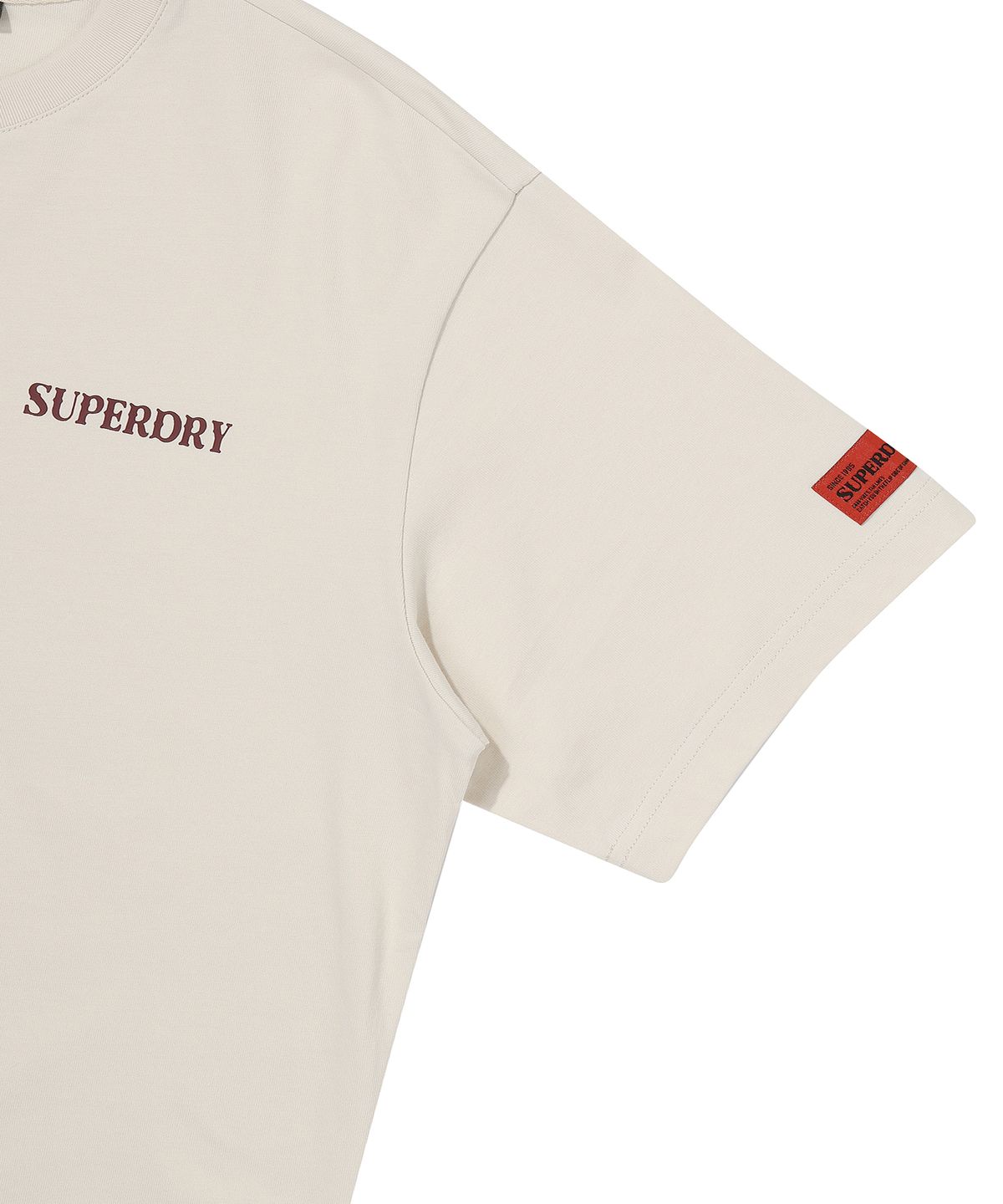 슈퍼드라이(SUPERDRY) 캐시 크롭 티셔츠 라이트 베이지