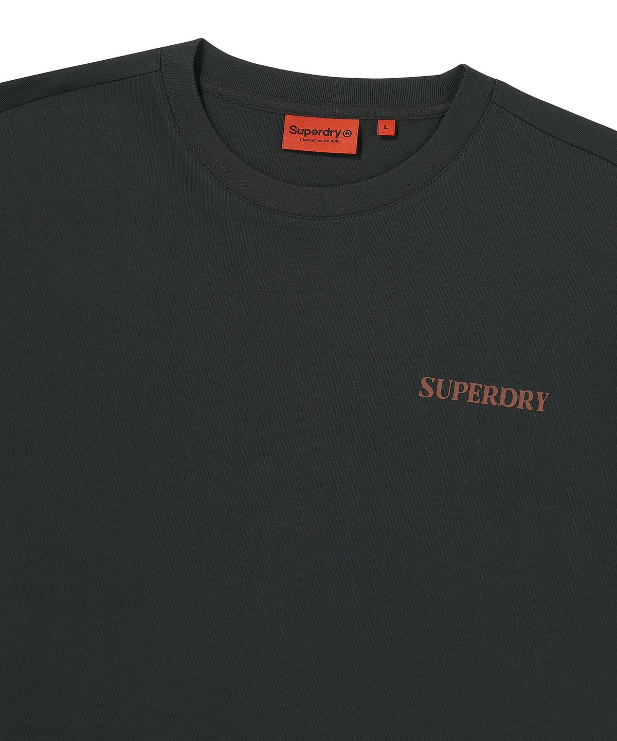 슈퍼드라이(SUPERDRY) 캐시 크롭 티셔츠 다크 그레이