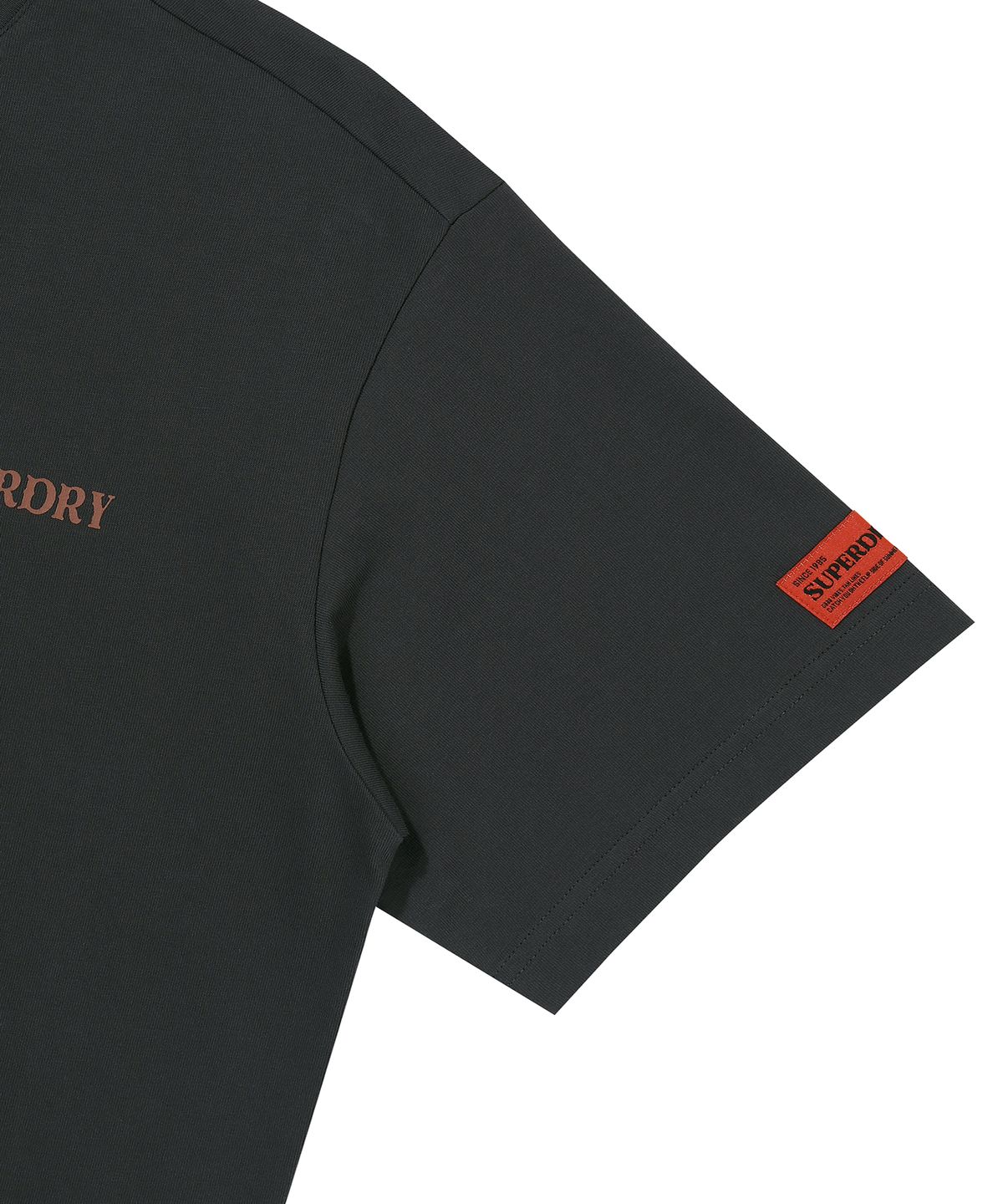 슈퍼드라이(SUPERDRY) 캐시 크롭 티셔츠 다크 그레이