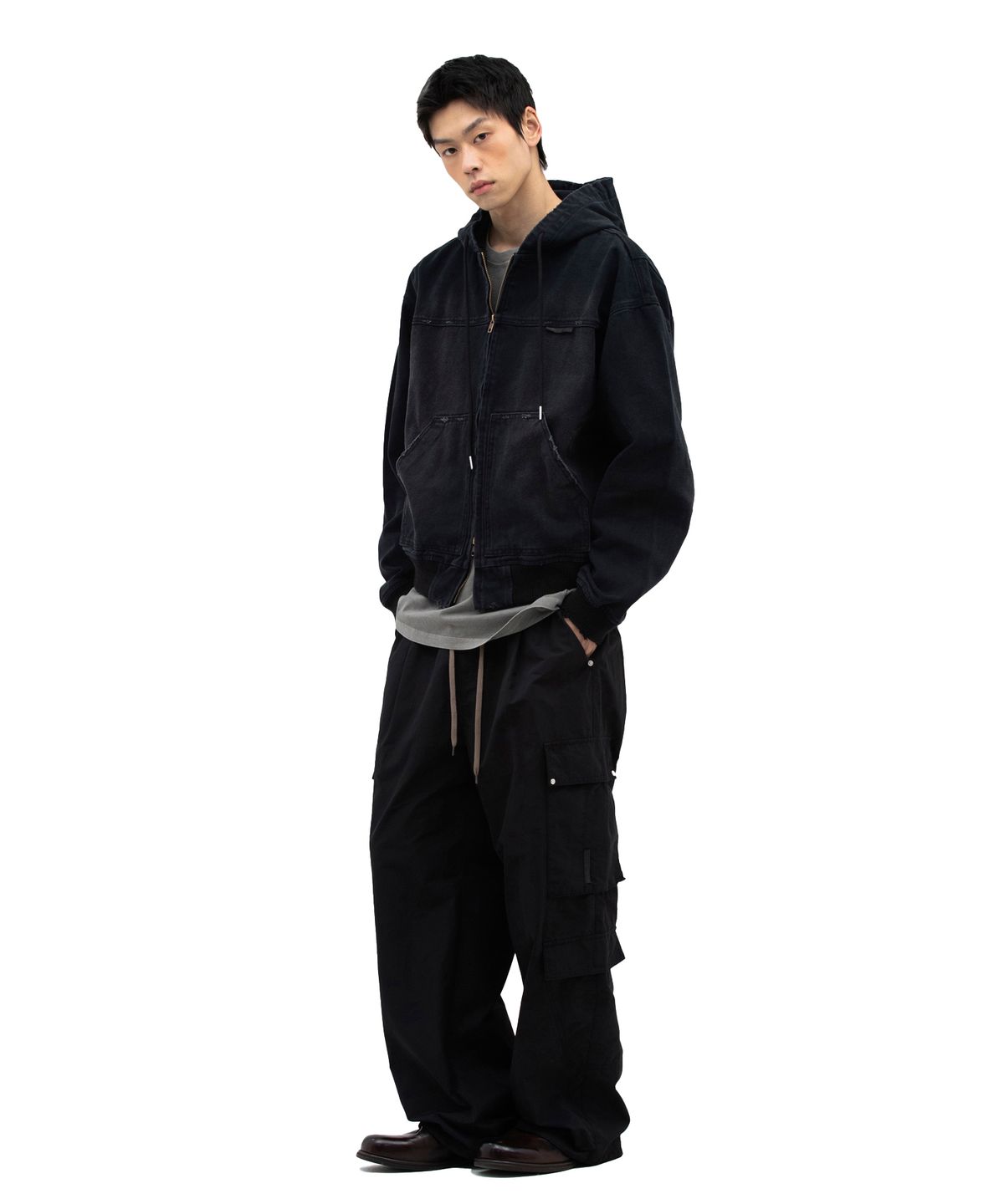 데프가먼츠(DEFGARMENTS) 데프 카고 팬츠[블랙]