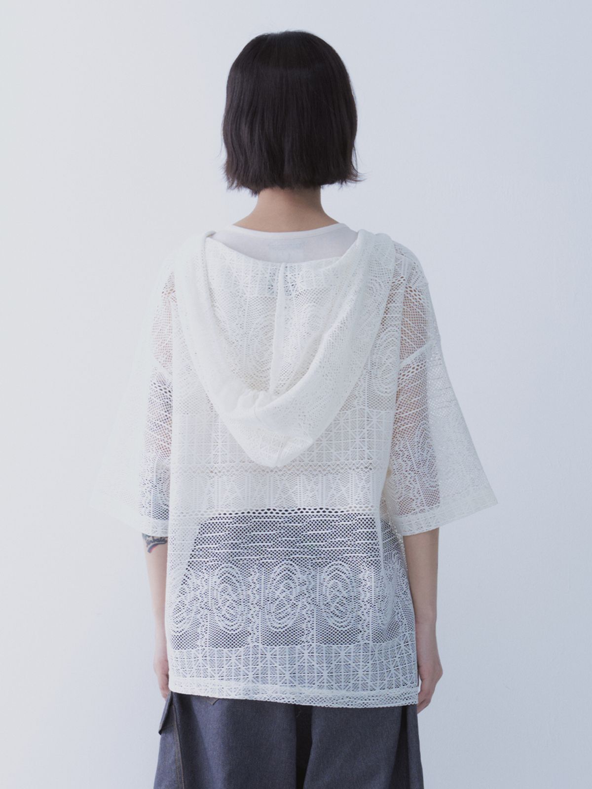 쎄쎄쎄(SETSETSET) BOHEMIAN LACE HOODIE WHITE
