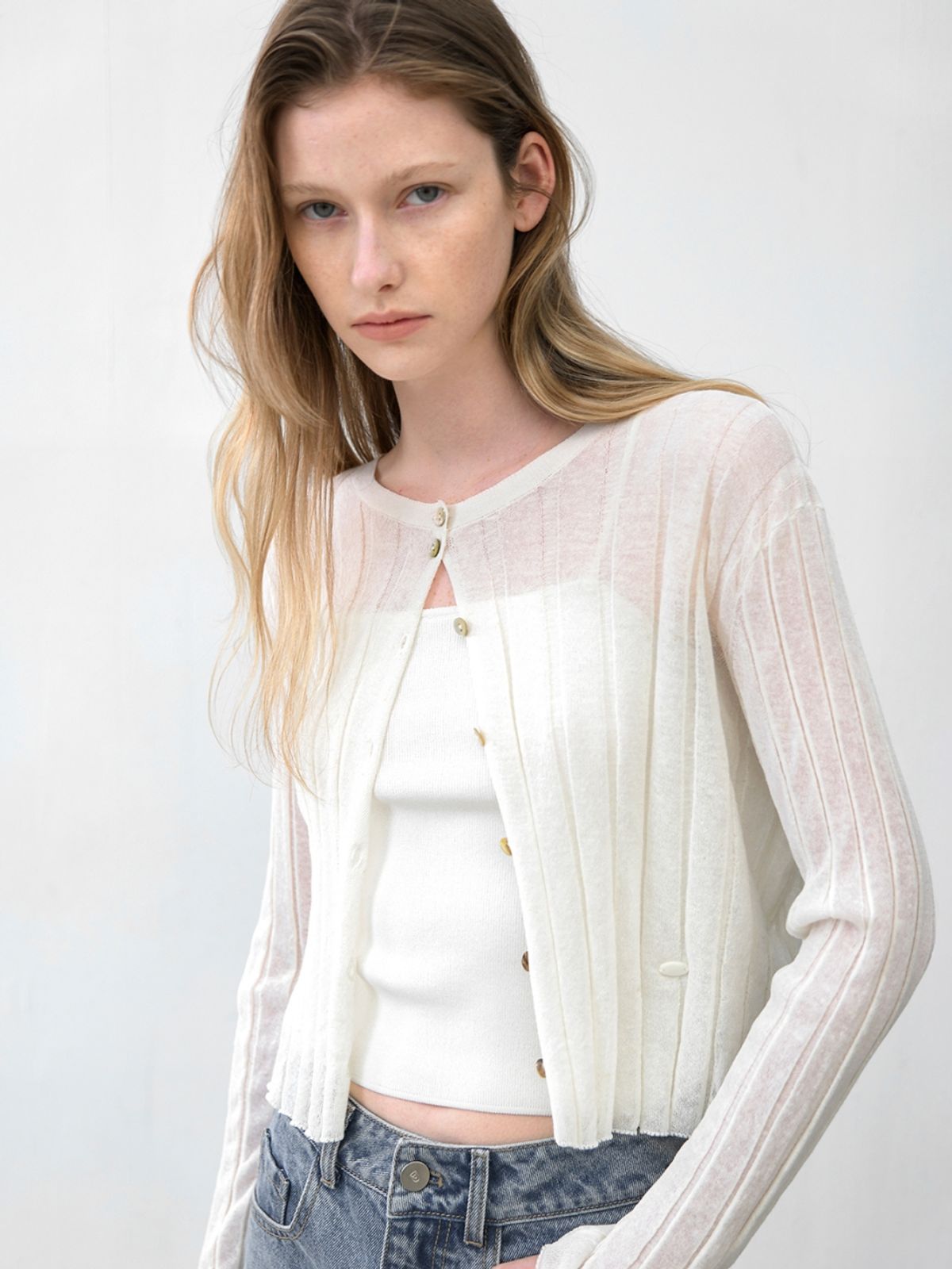 아틀리에 나인(ATELIER NAIN) ESSENTIAL HENNE CROP CARDIGAN(CD-2201)