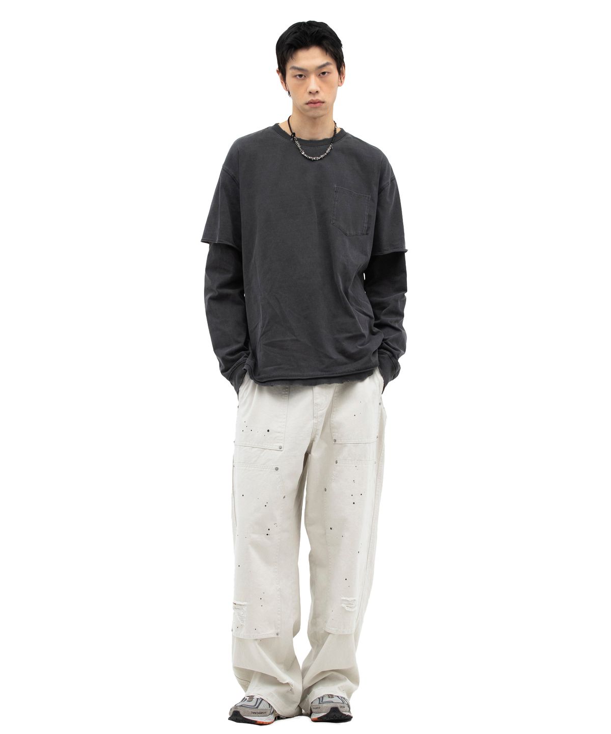 데프가먼츠(DEFGARMENTS) 피그 레이어드 롱 슬리브[2컬러]
