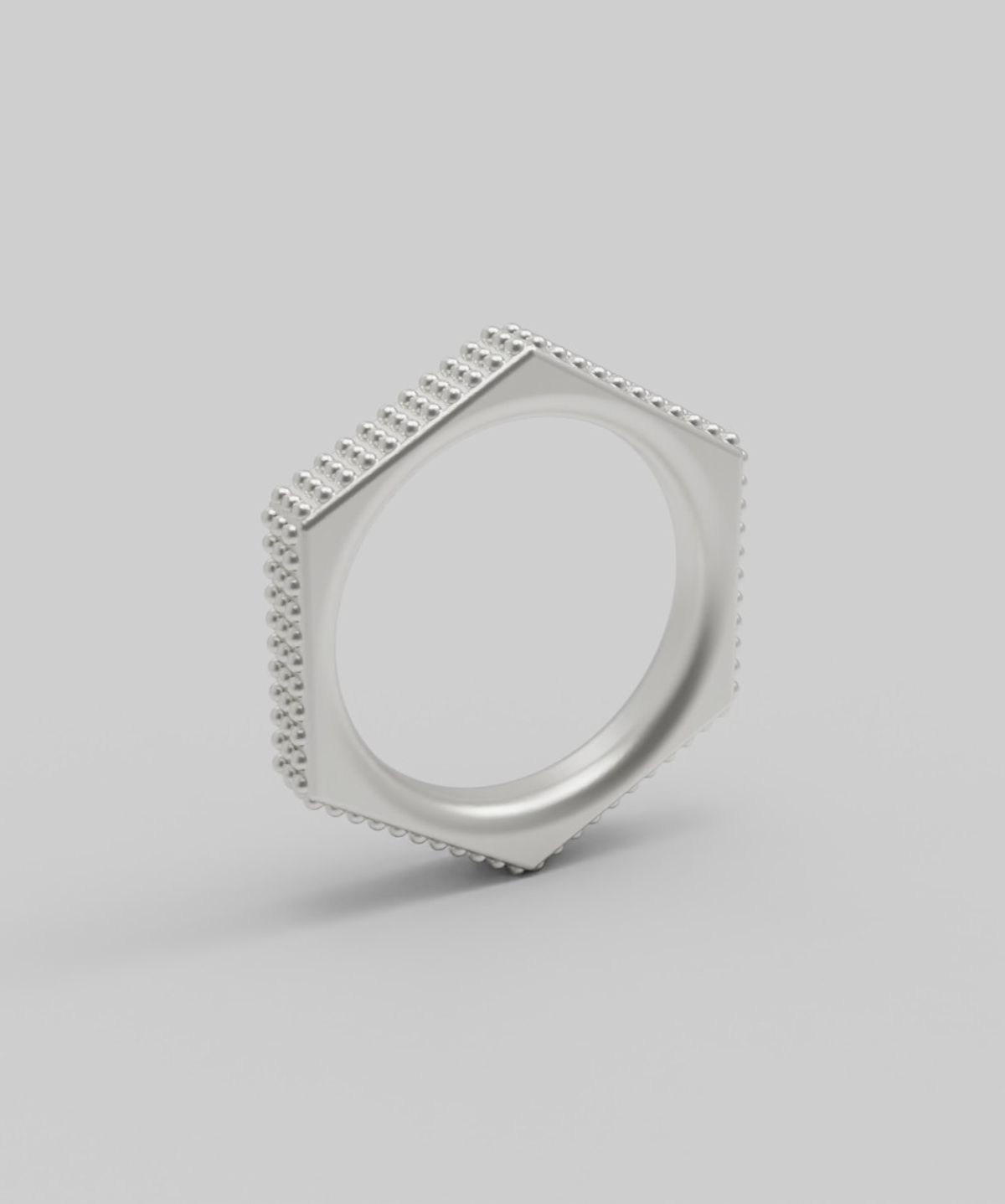 르네오브제(RENEOBJET) PAV  HEX RING [STERLING SILVER] 육각 도형 링 925 실버 반지