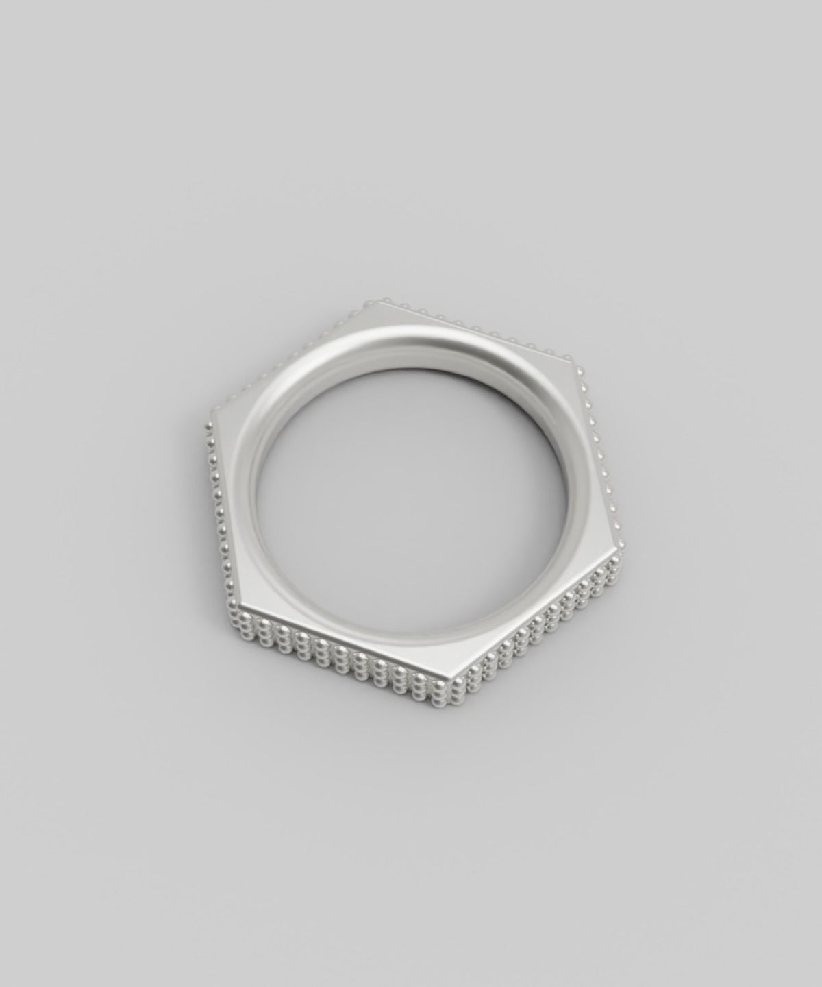 르네오브제(RENEOBJET) PAV  HEX RING [STERLING SILVER] 육각 도형 링 925 실버 반지