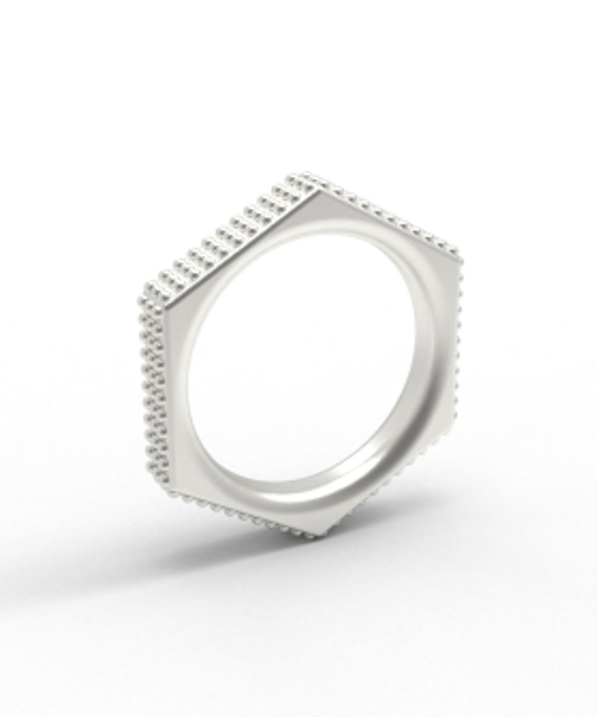 르네오브제(RENEOBJET) PAV  HEX RING [STERLING SILVER] 육각 도형 링 925 실버 반지