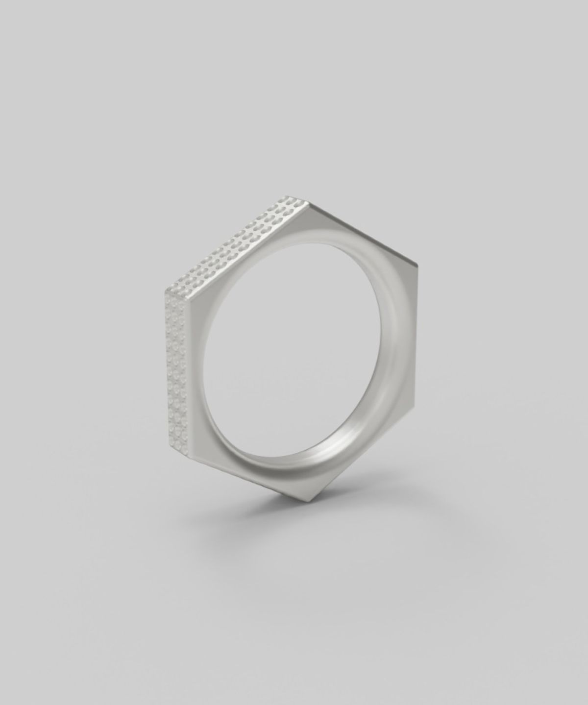 르네오브제(RENEOBJET) PAV  HEX REVERSE RING  [STERLING SILVER] 육각 도형 링 925 실버 반지