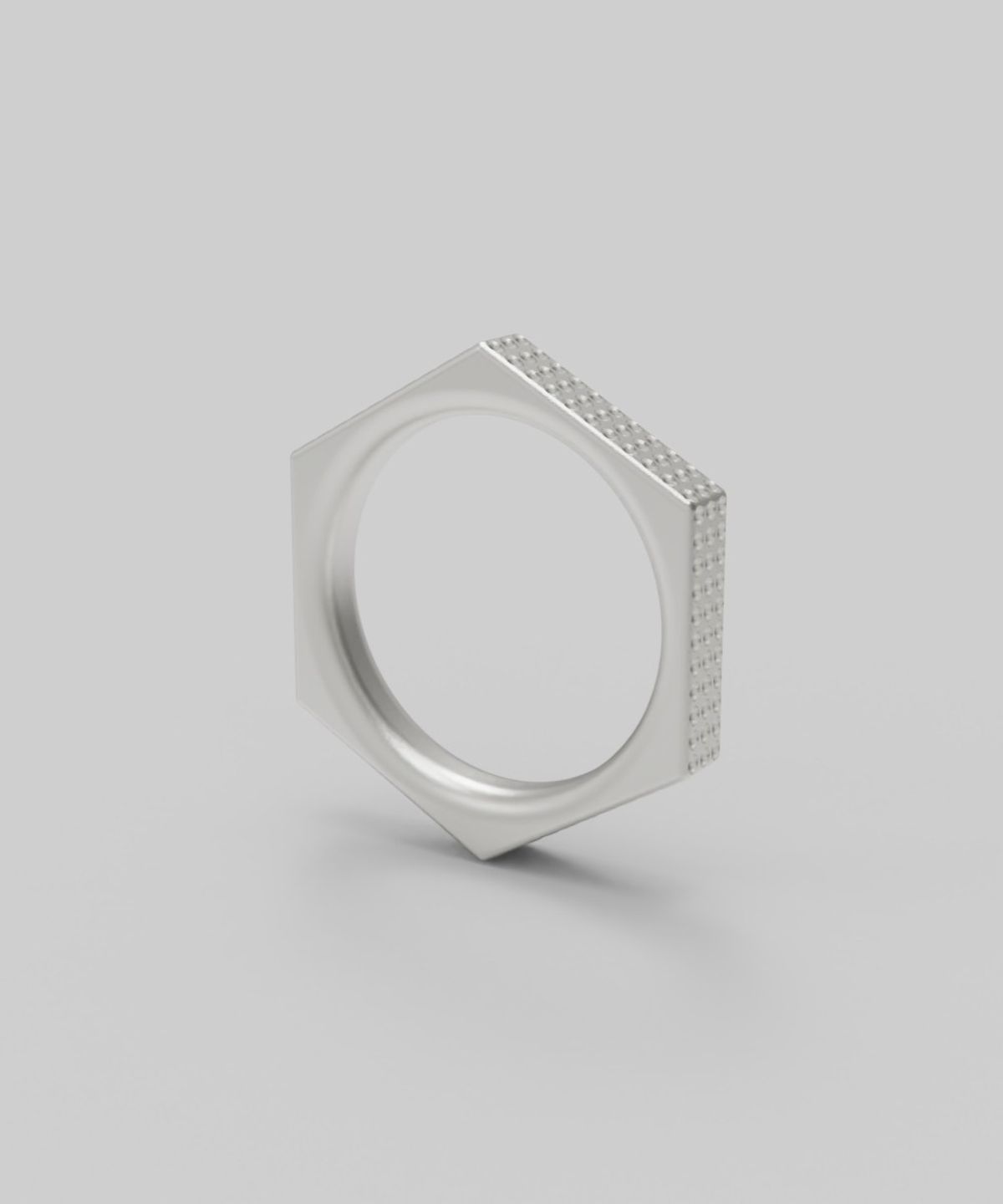 르네오브제(RENEOBJET) PAV  HEX REVERSE RING  [STERLING SILVER] 육각 도형 링 925 실버 반지