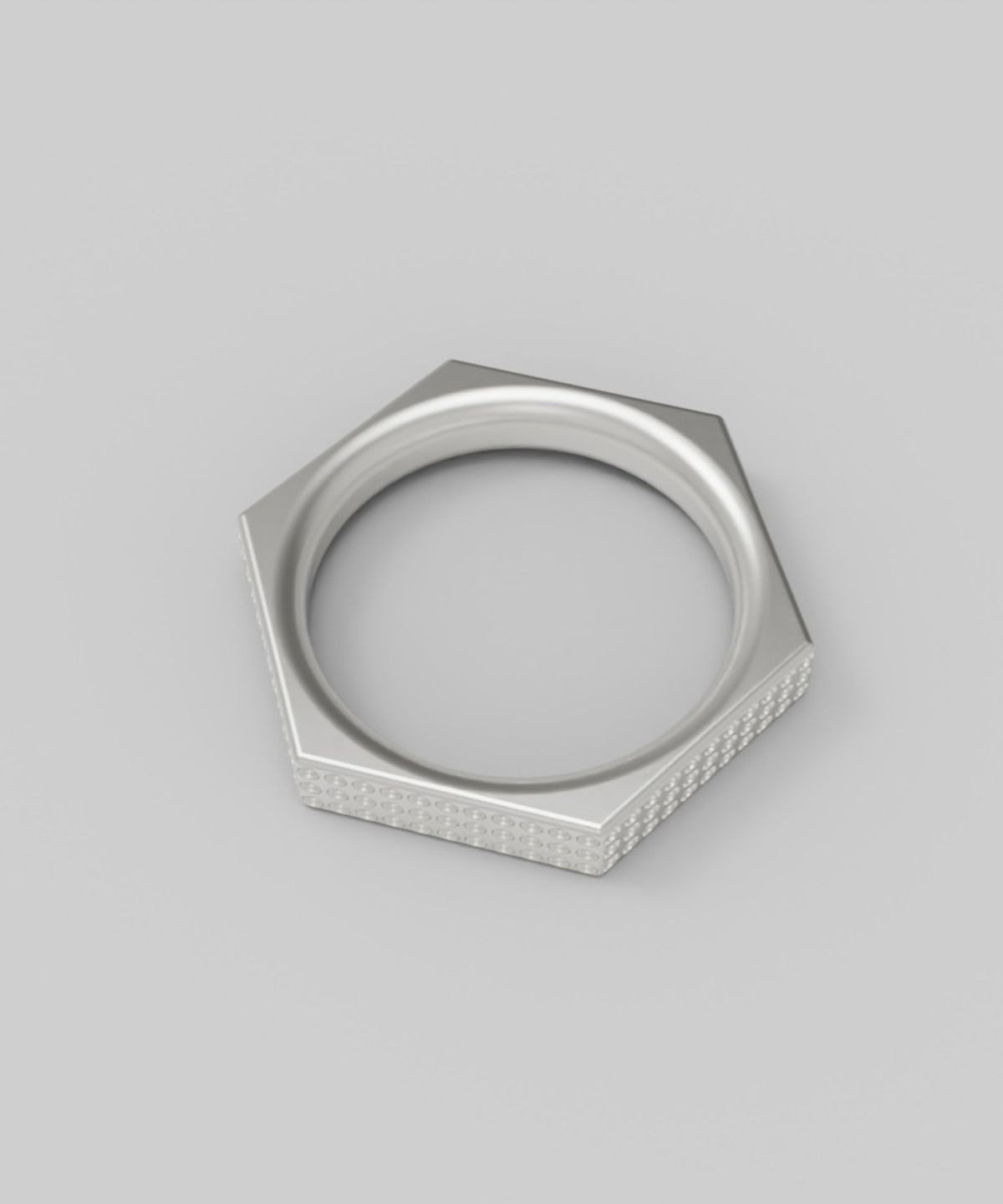 르네오브제(RENEOBJET) PAV  HEX REVERSE RING  [STERLING SILVER] 육각 도형 링 925 실버 반지
