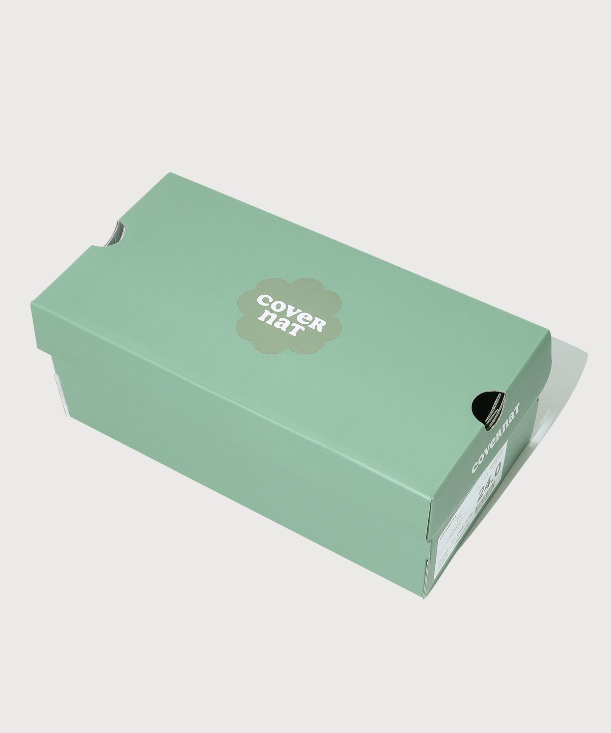 커버낫 우먼(COVERNAT WOMAN) 클로버하트 라벨 슬라이드 Sage Green