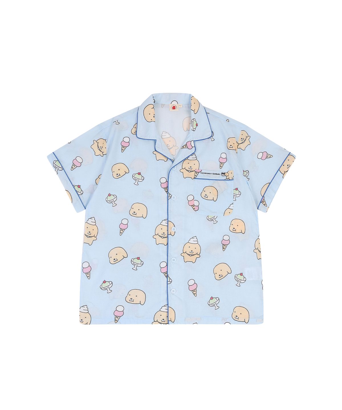 꼬모니노즈(COMONINOZ) [CN]NINOZ X SOOBOOKZ 누렁이 PAJAMA SET [BLUE]