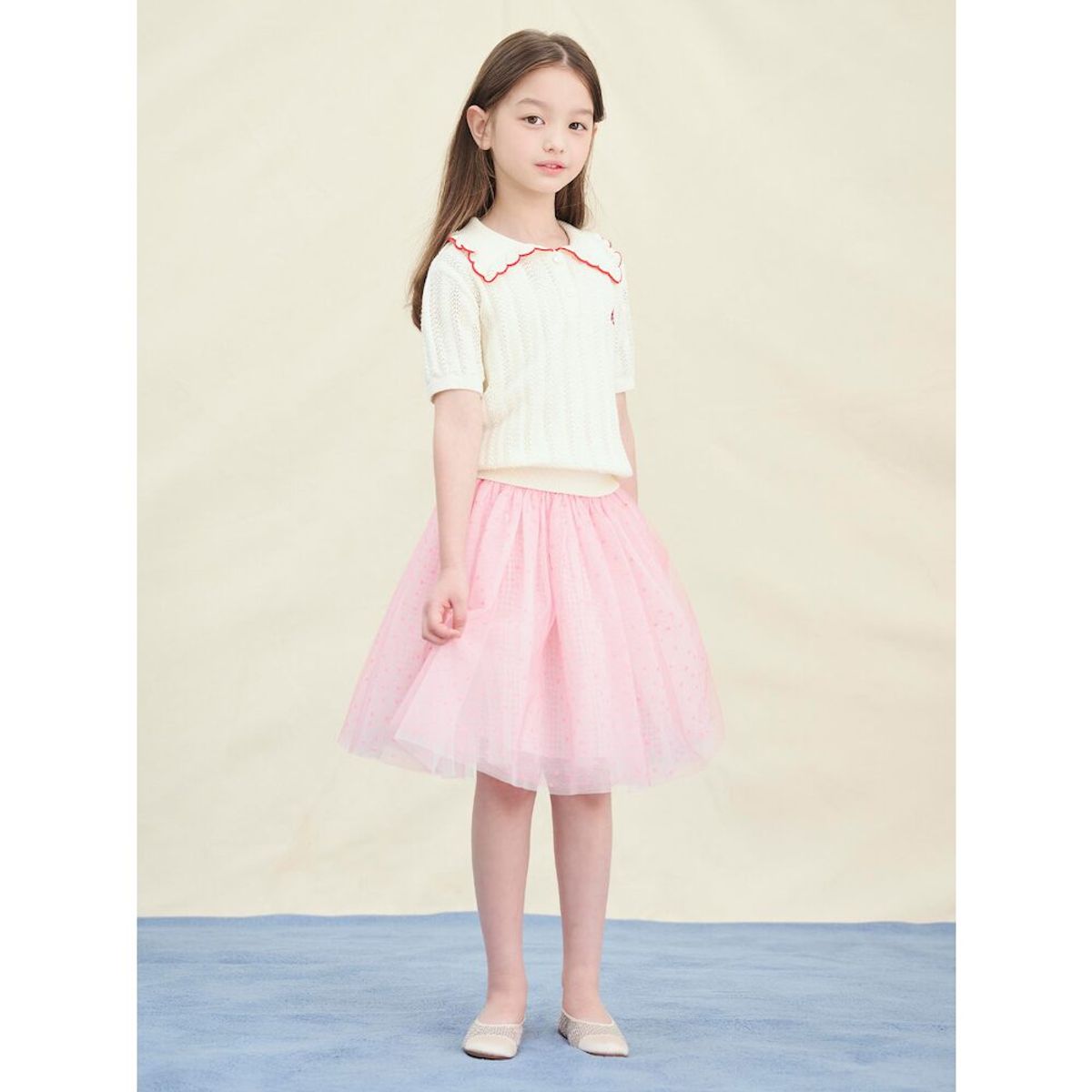 빈폴 키즈(BEANPOLE KIDS) [러블리 빙키 걸즈] 하트 샤 튜튜 스커트  라이트 핑크 (BI5227G90Y)
