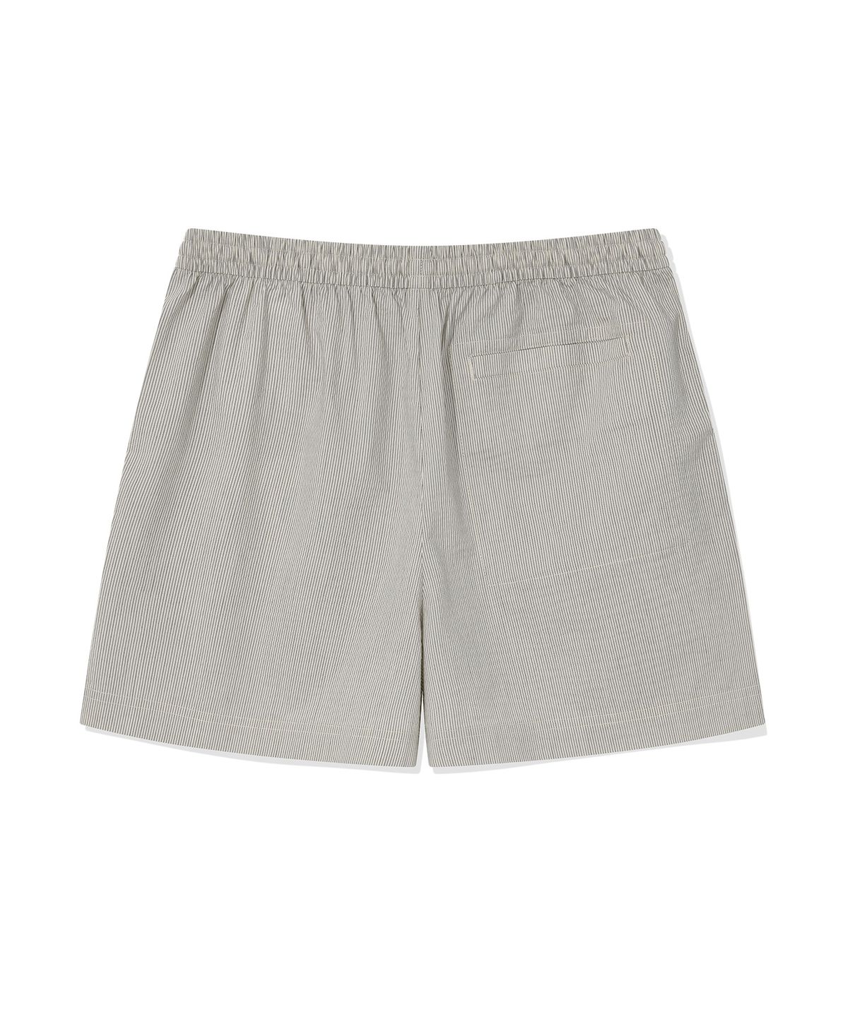 커버낫 우먼(COVERNAT WOMAN) 우먼 스트라이프 코튼 밴딩 쇼츠 Light Gray