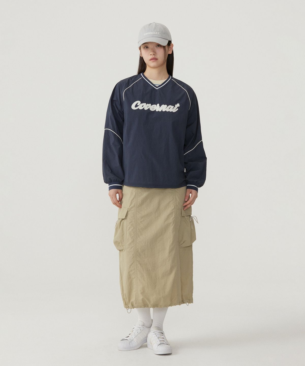 커버낫 우먼(COVERNAT WOMAN) 우먼 스트링 카고 스커트 Light Khaki