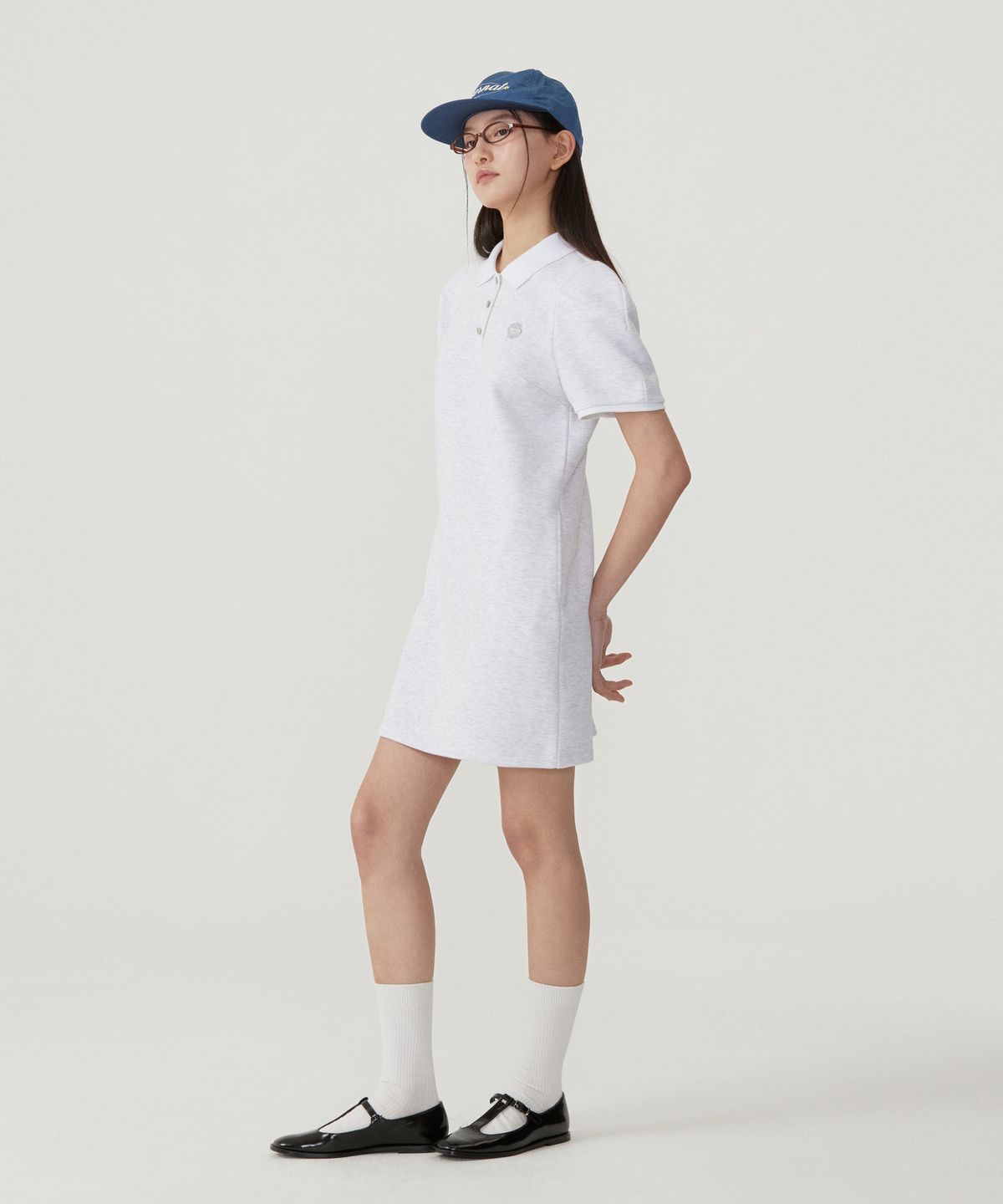 커버낫 우먼(COVERNAT WOMAN) 우먼 퍼프 카라 원피스 Heather Gray