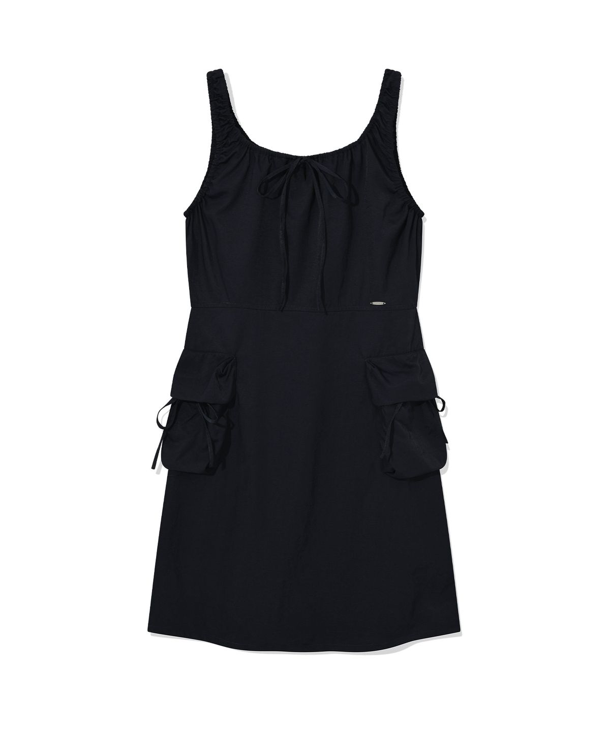 커버낫 우먼(COVERNAT WOMAN) 우먼 셔링 카고 슬리브리스 원피스 Navy