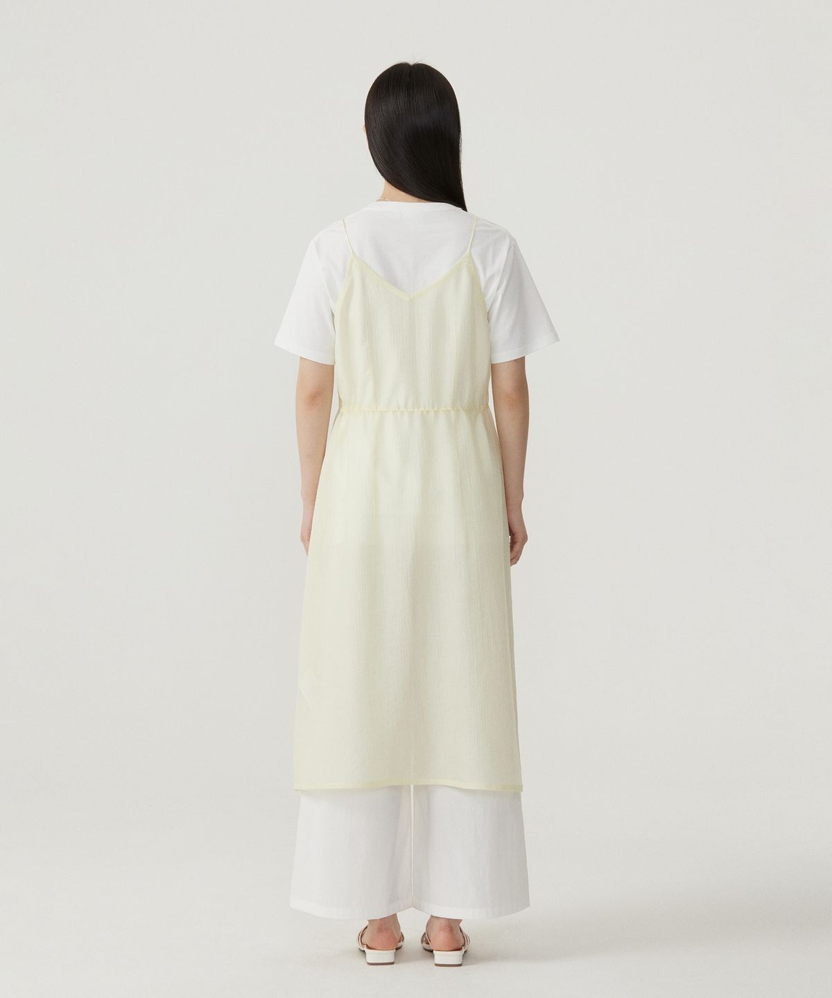 커버낫 우먼(COVERNAT WOMAN) 우먼 시어 레이어드 원피스 Light Yellow