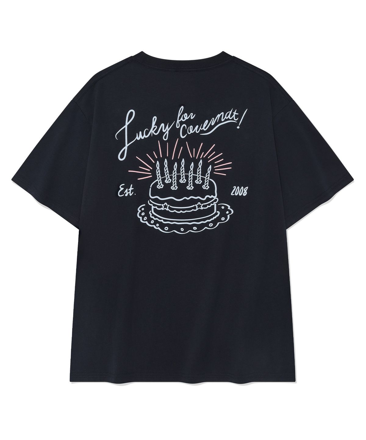 커버낫 우먼(COVERNAT WOMAN) 우먼 세미오버핏 케이크 티셔츠 Navy
