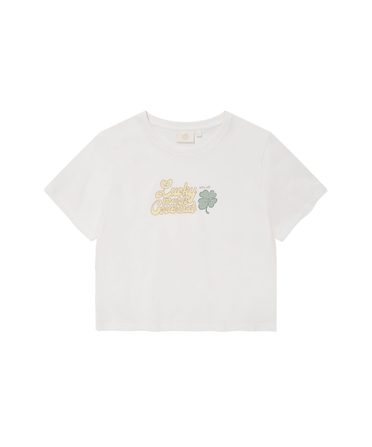 커버낫 우먼(COVERNAT WOMAN) 우먼 럭키 마크 티셔츠 White