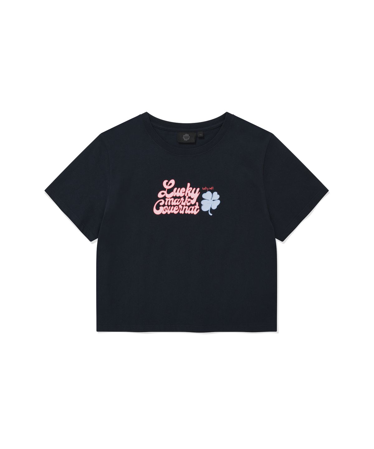 커버낫 우먼(COVERNAT WOMAN) 우먼 럭키 마크 티셔츠 Navy
